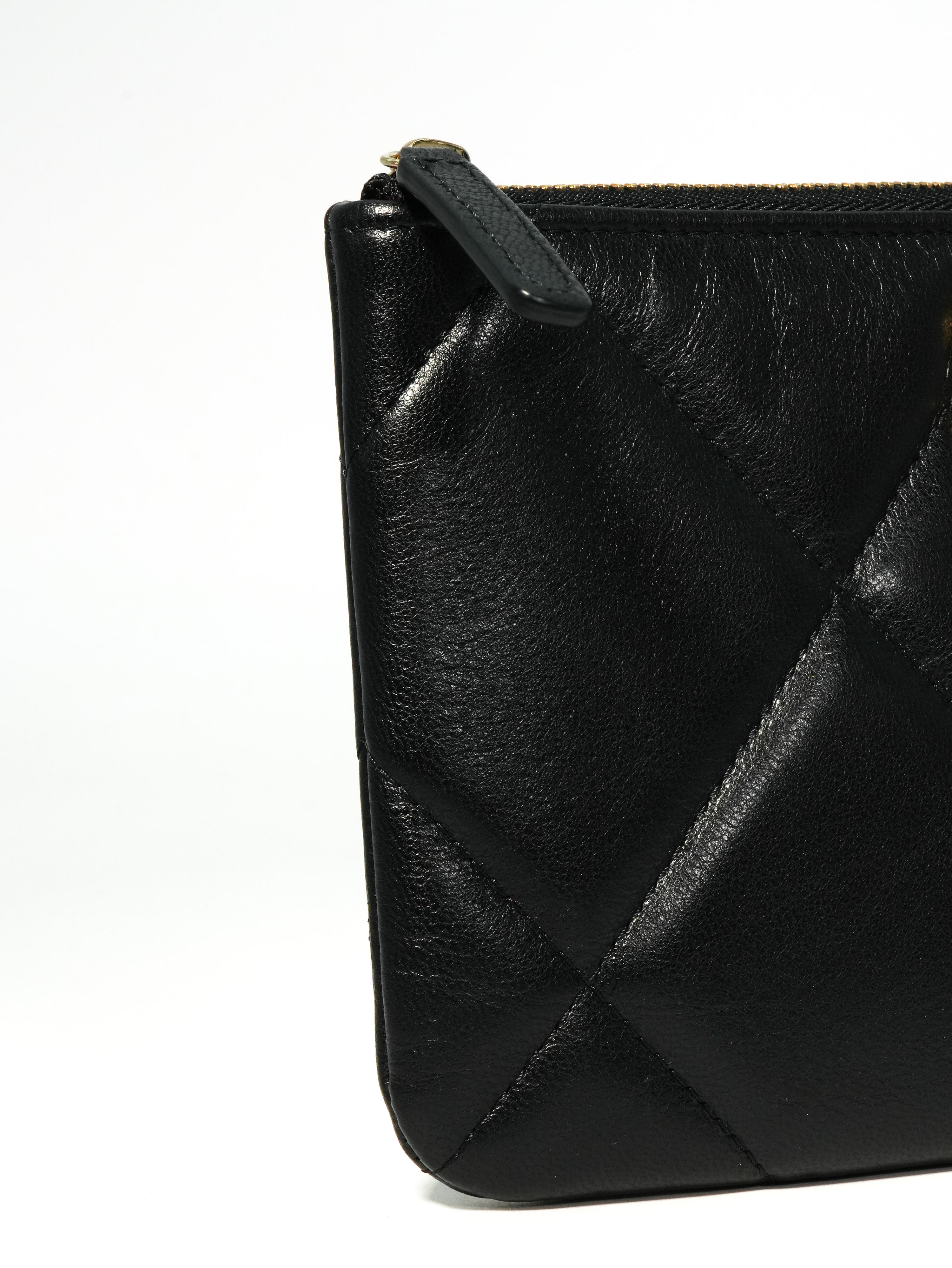 Chanel 19 Mini Pochette Agnello