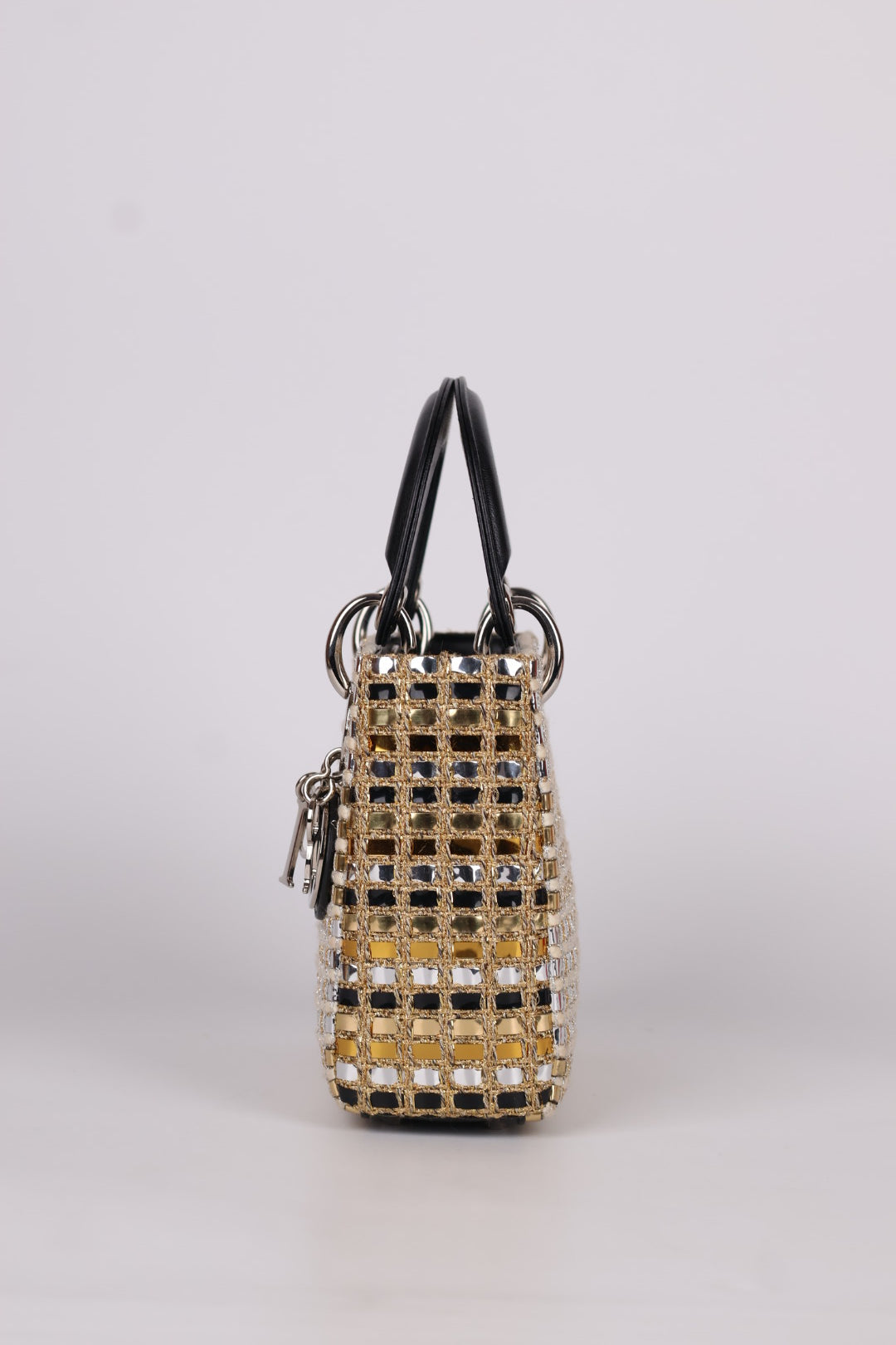 Lady Dior Mini Tweed Metallic