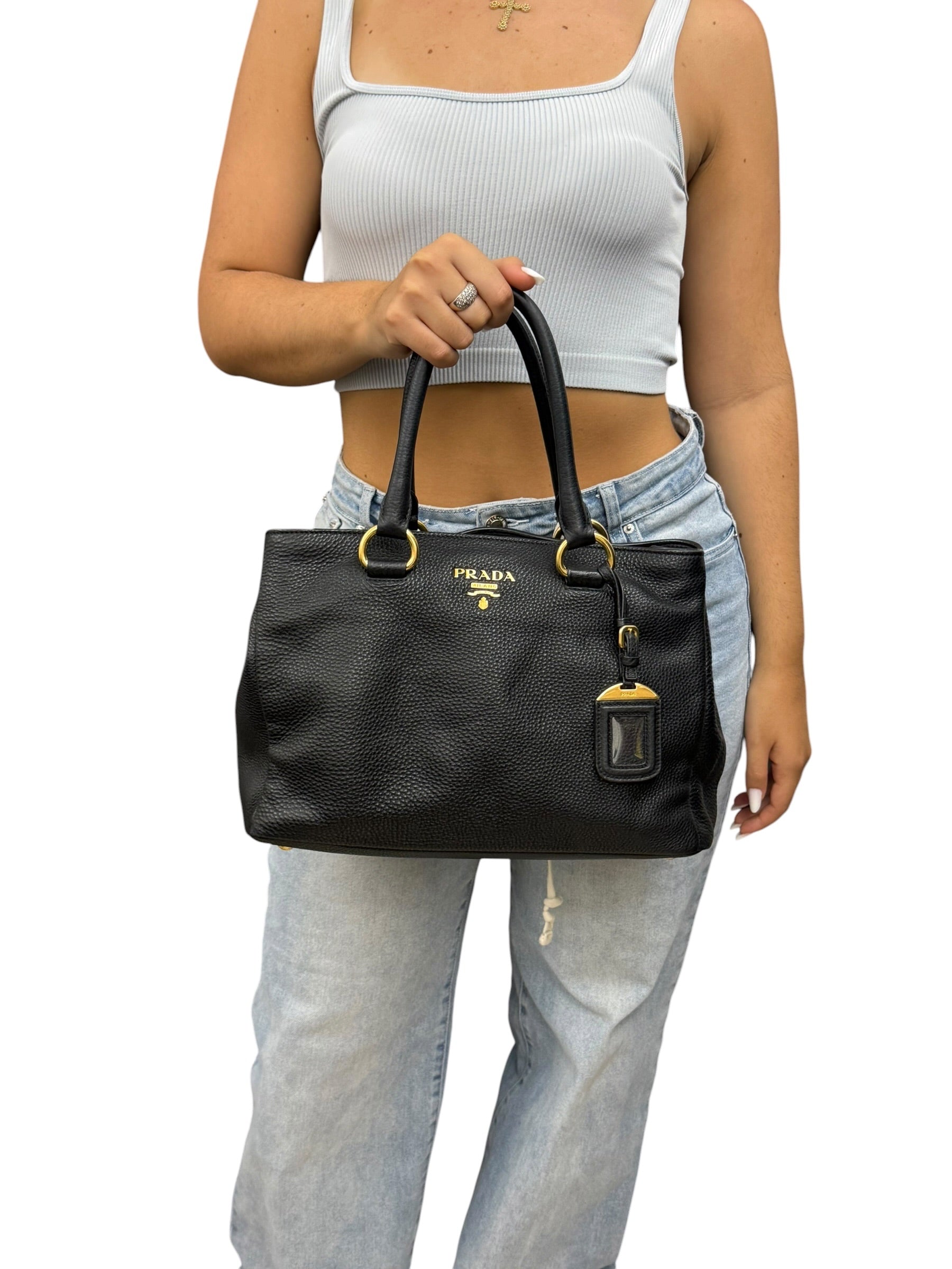 Prada Tote in Pelle Martellata
