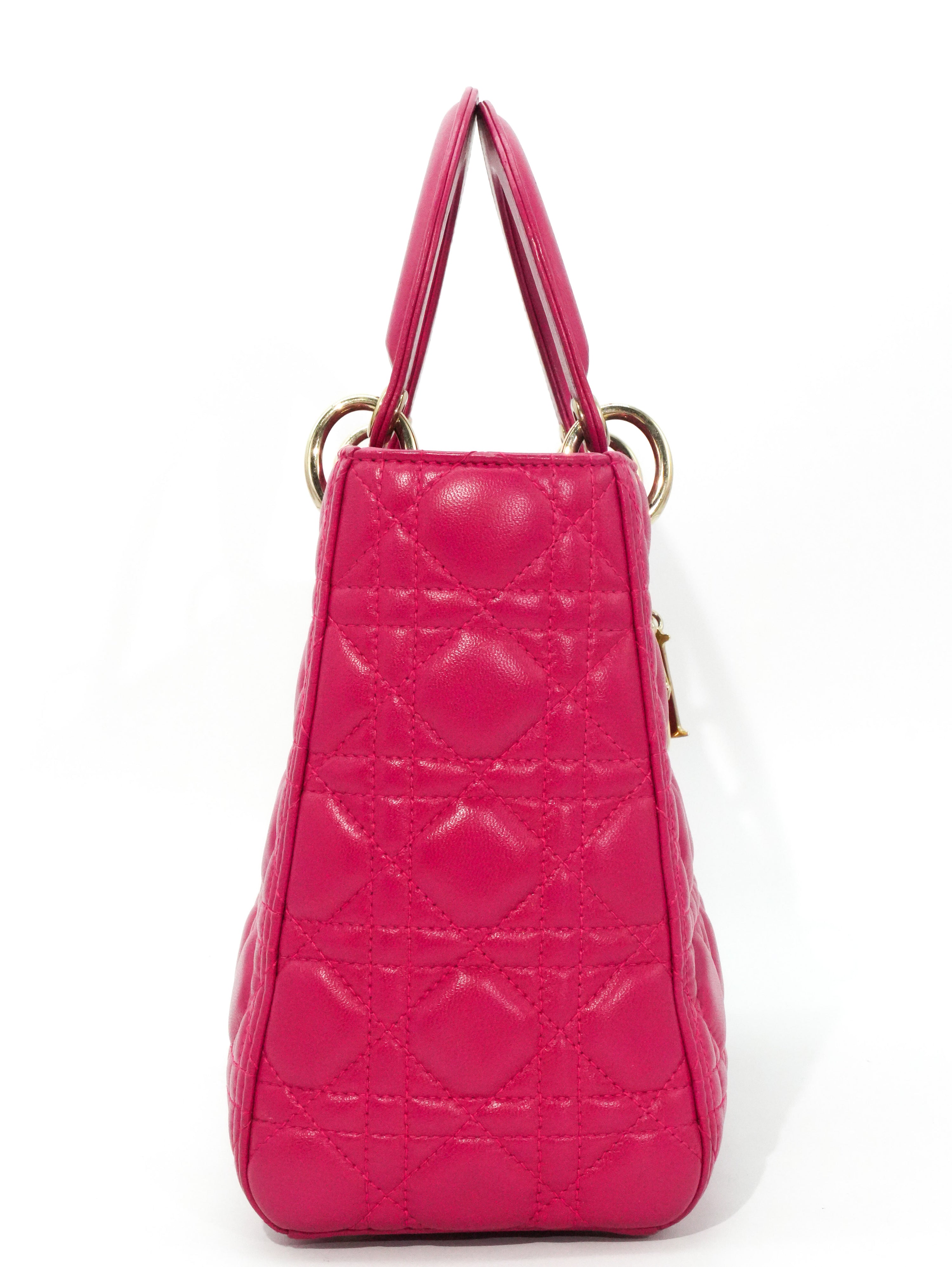 Lady Dior Media in Pelle