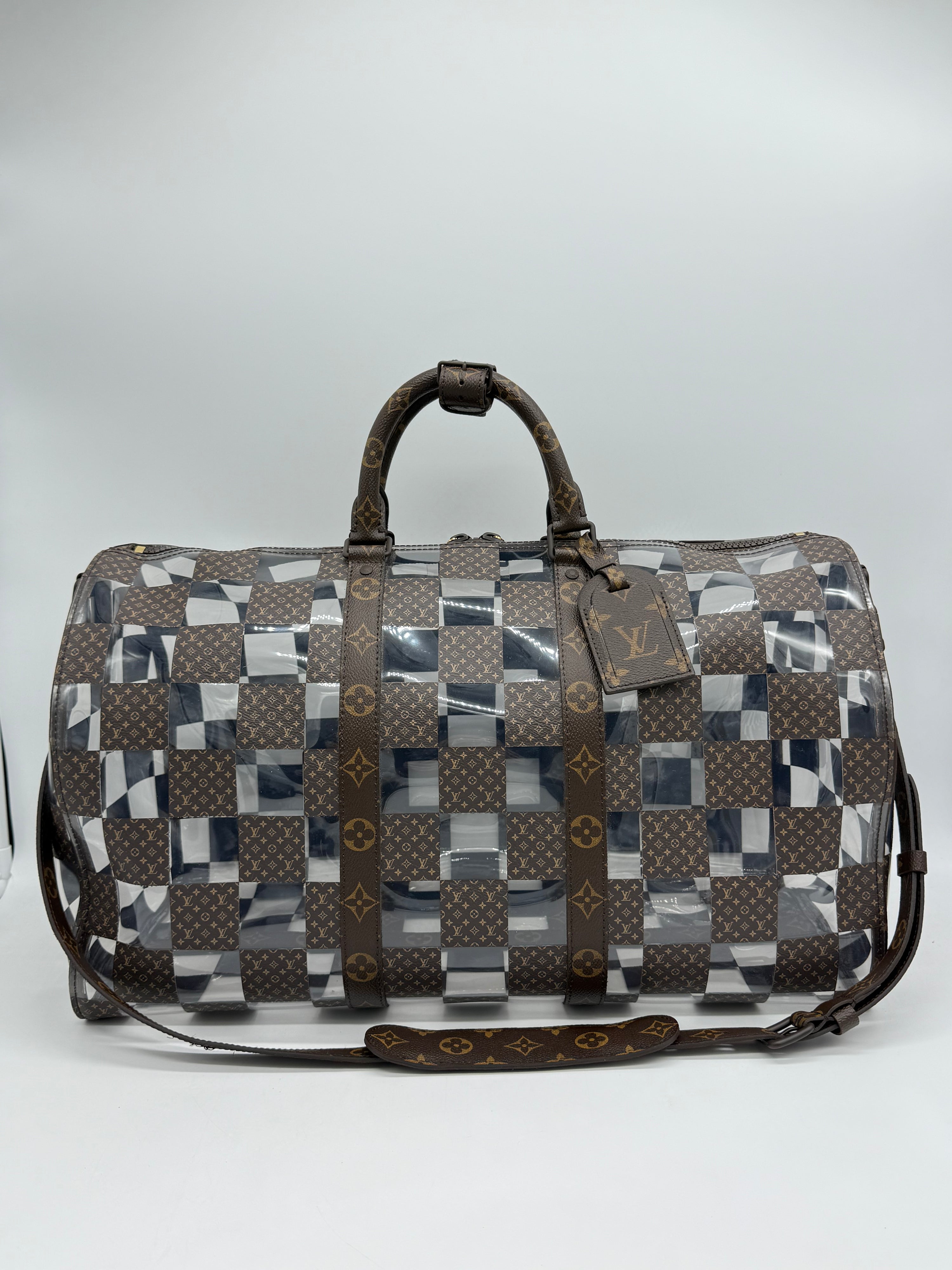 Louis Vuitton Keepall 50 Bandoulière Monogram Chess