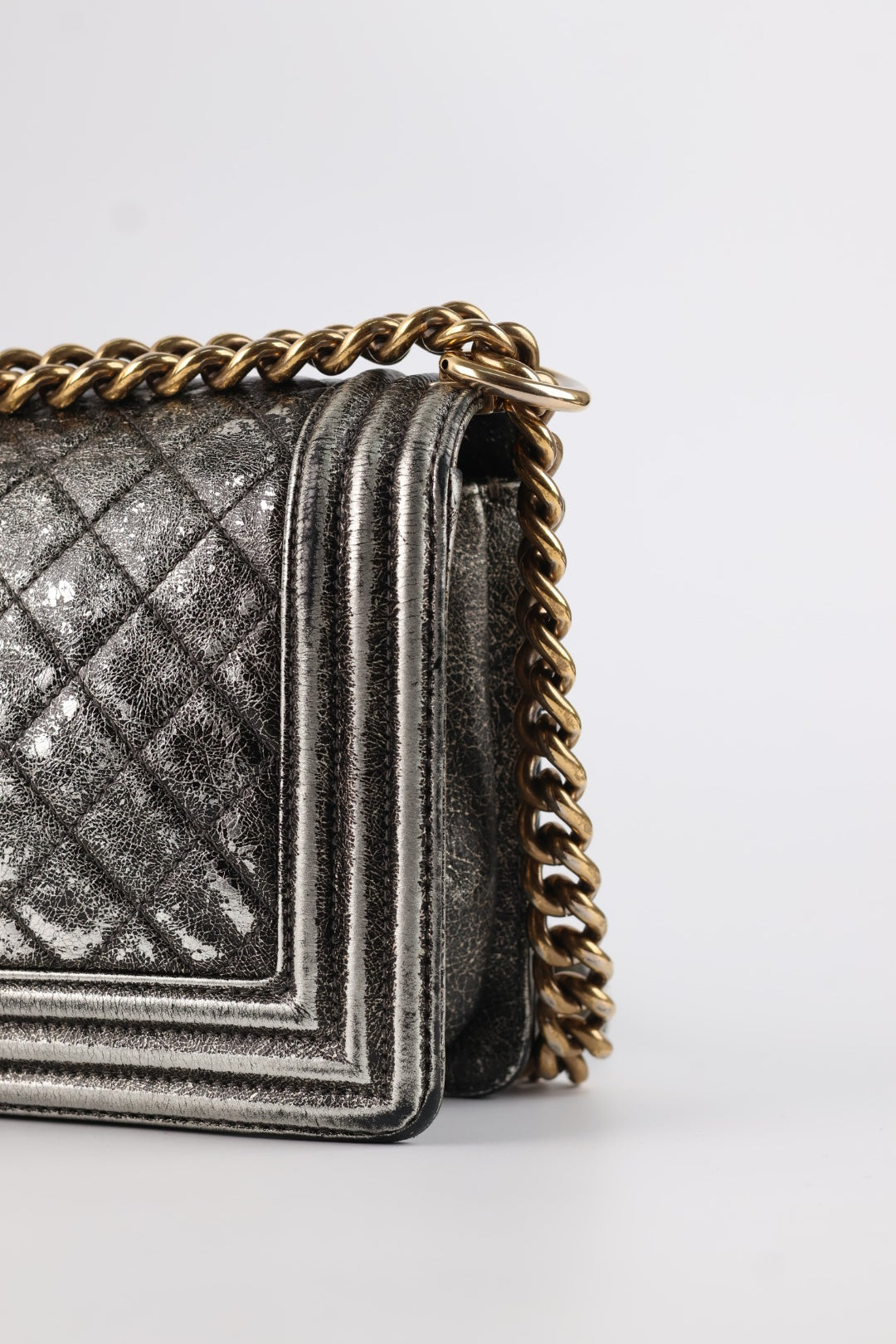 Chanel Boy Media Silver