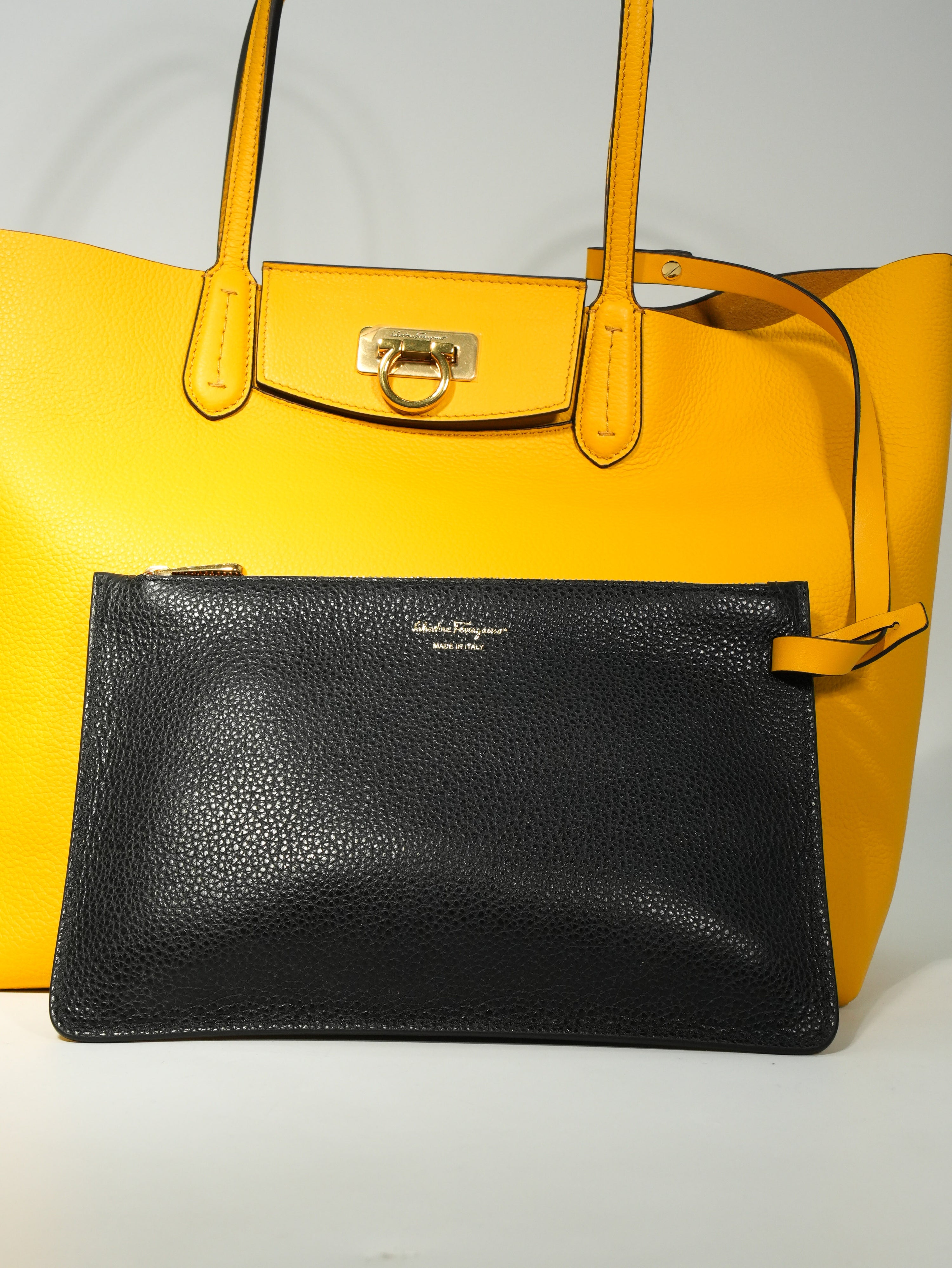 Ferragamo Gancini Tote in Pelle