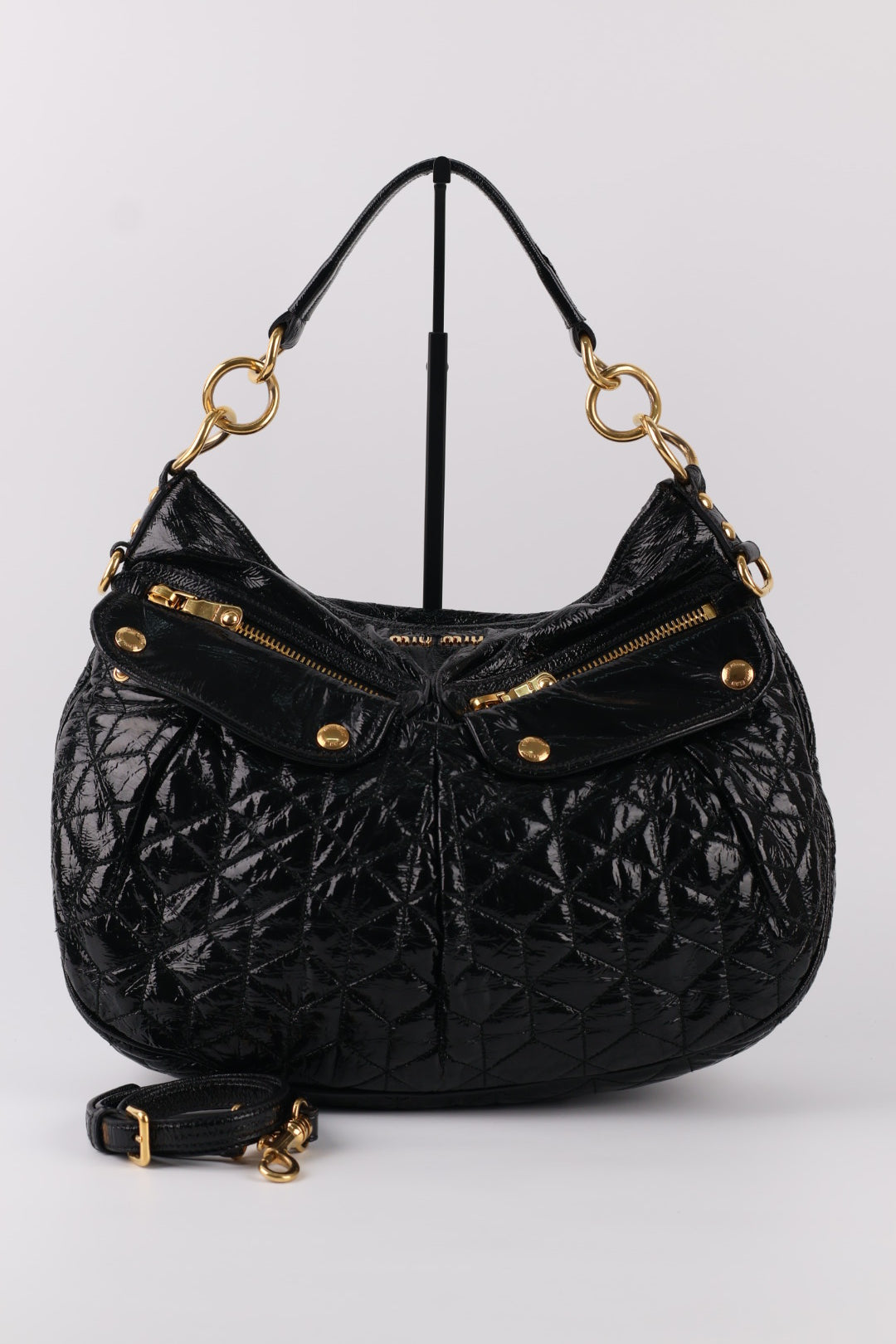 Miu Miu a Spalla in Pelle Verniciata