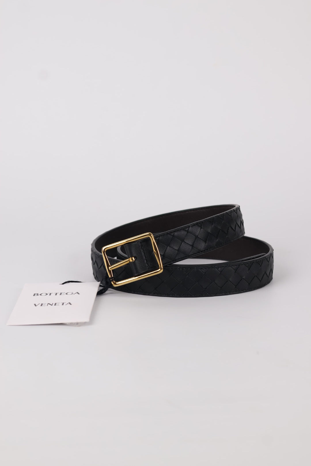 Bottega Veneta Cintura in Pelle Intrecciata
