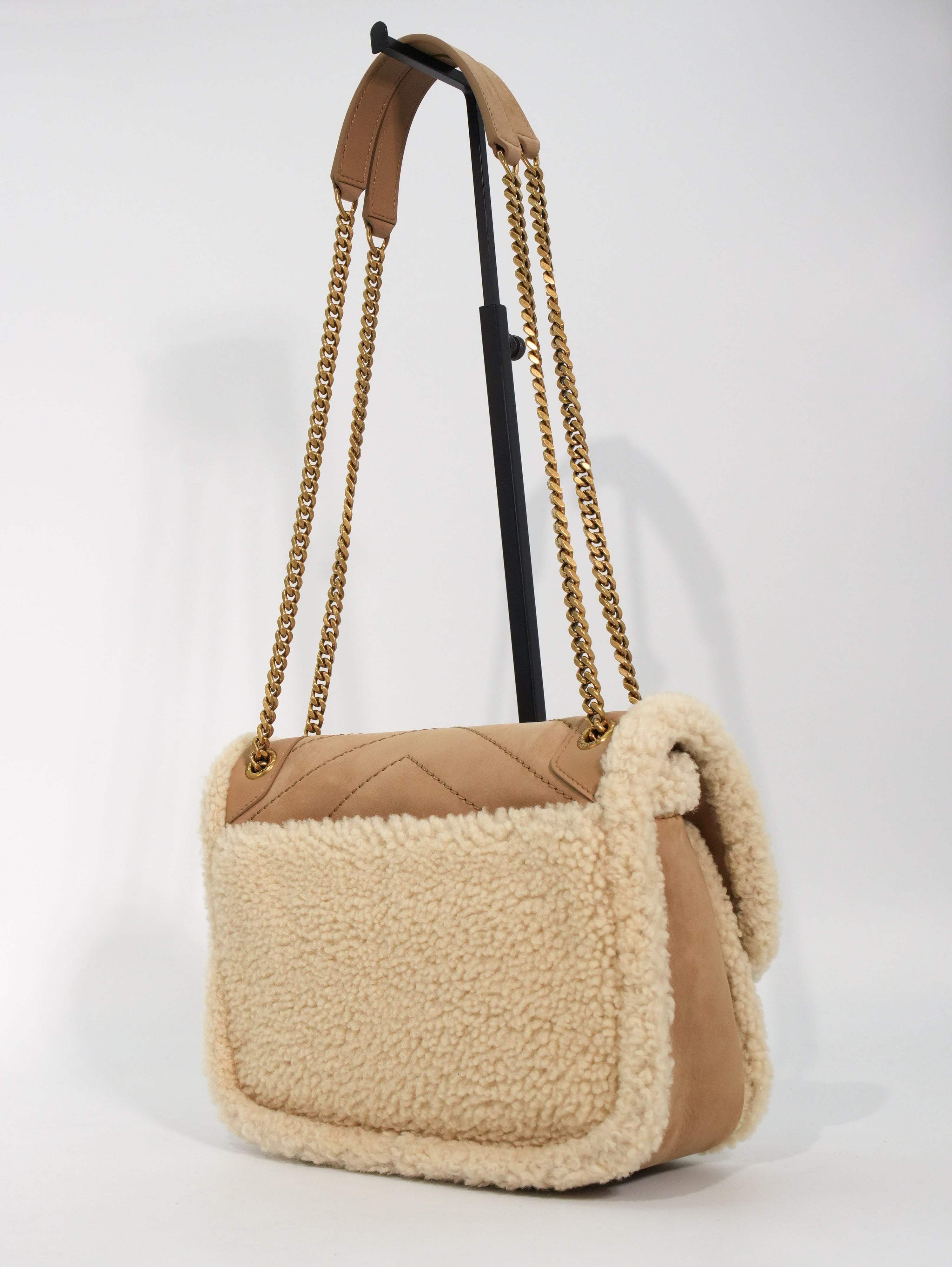 Saint Laurent Niki Baby Shearling