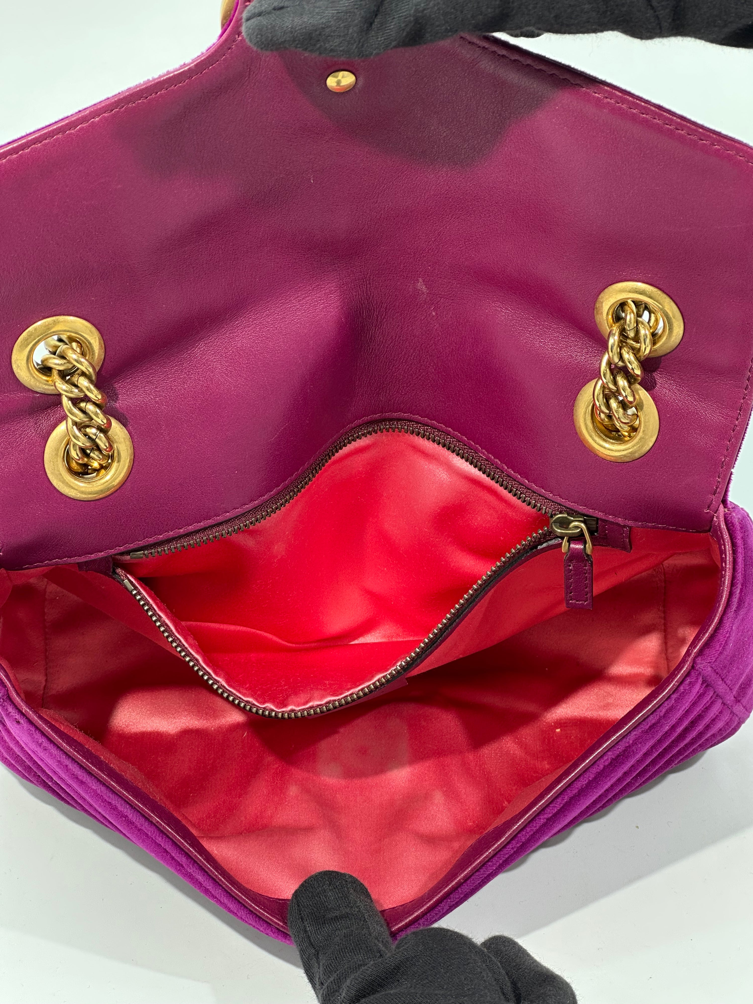 Gucci Marmont Media Velvet Matelassé