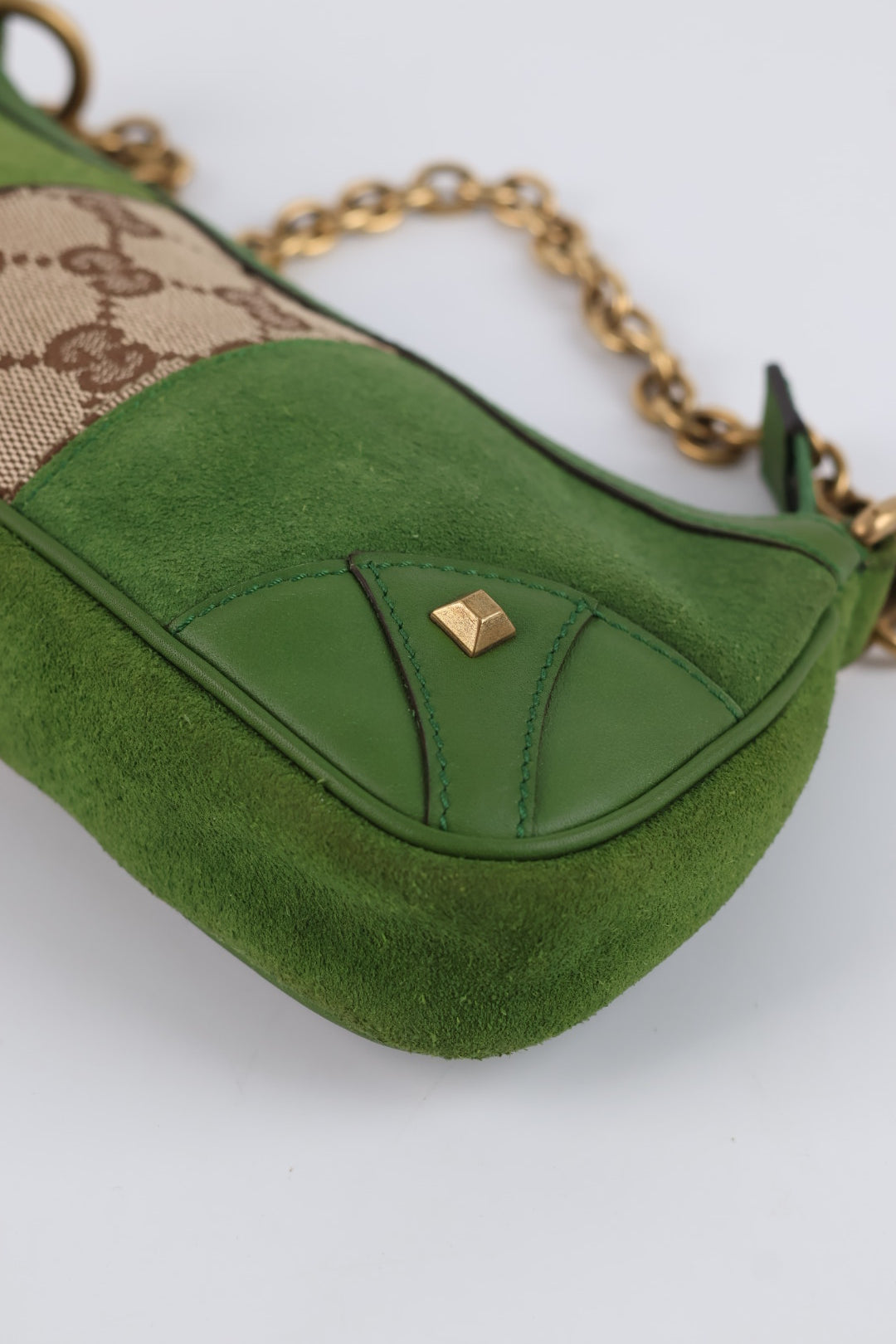 Gucci Chain Pochette GG Suede