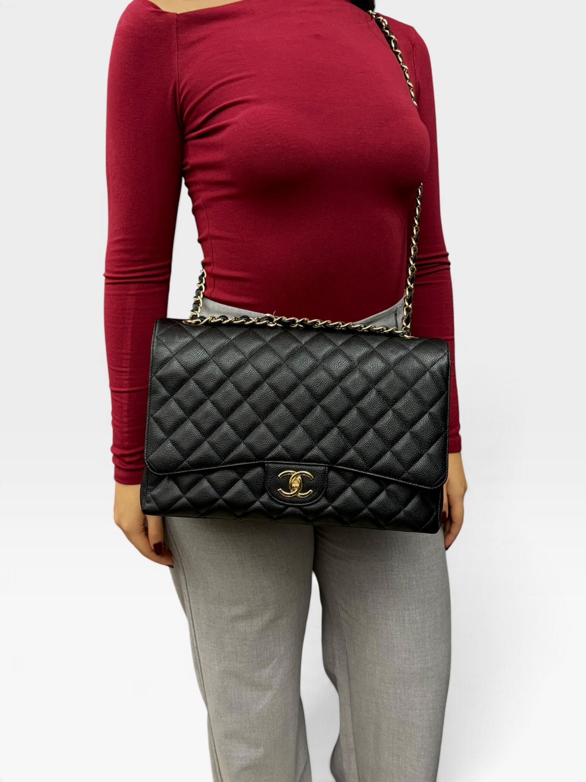 Chanel Maxi Jumbo Double Flap Caviar