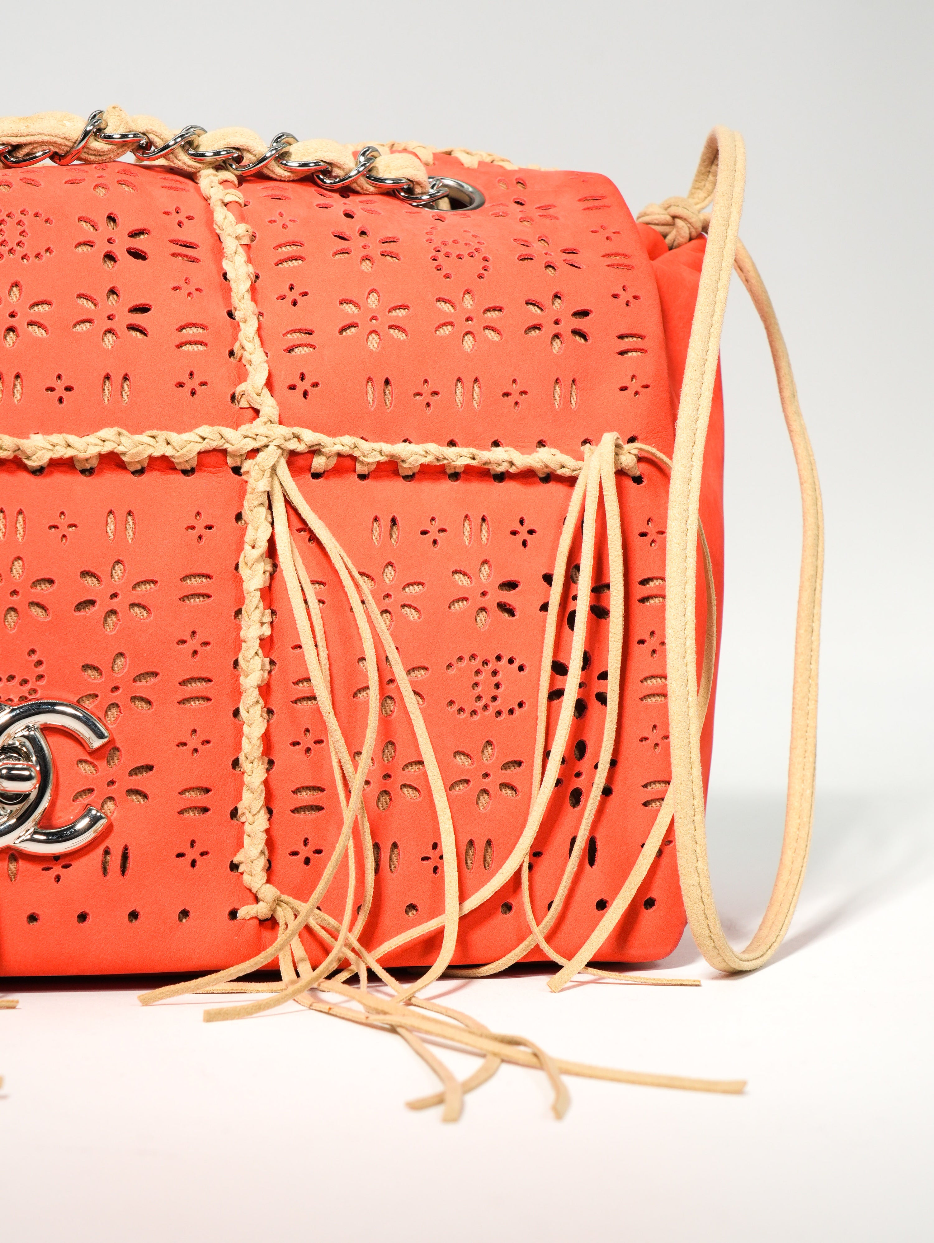 Chanel Fringe Flap Suede