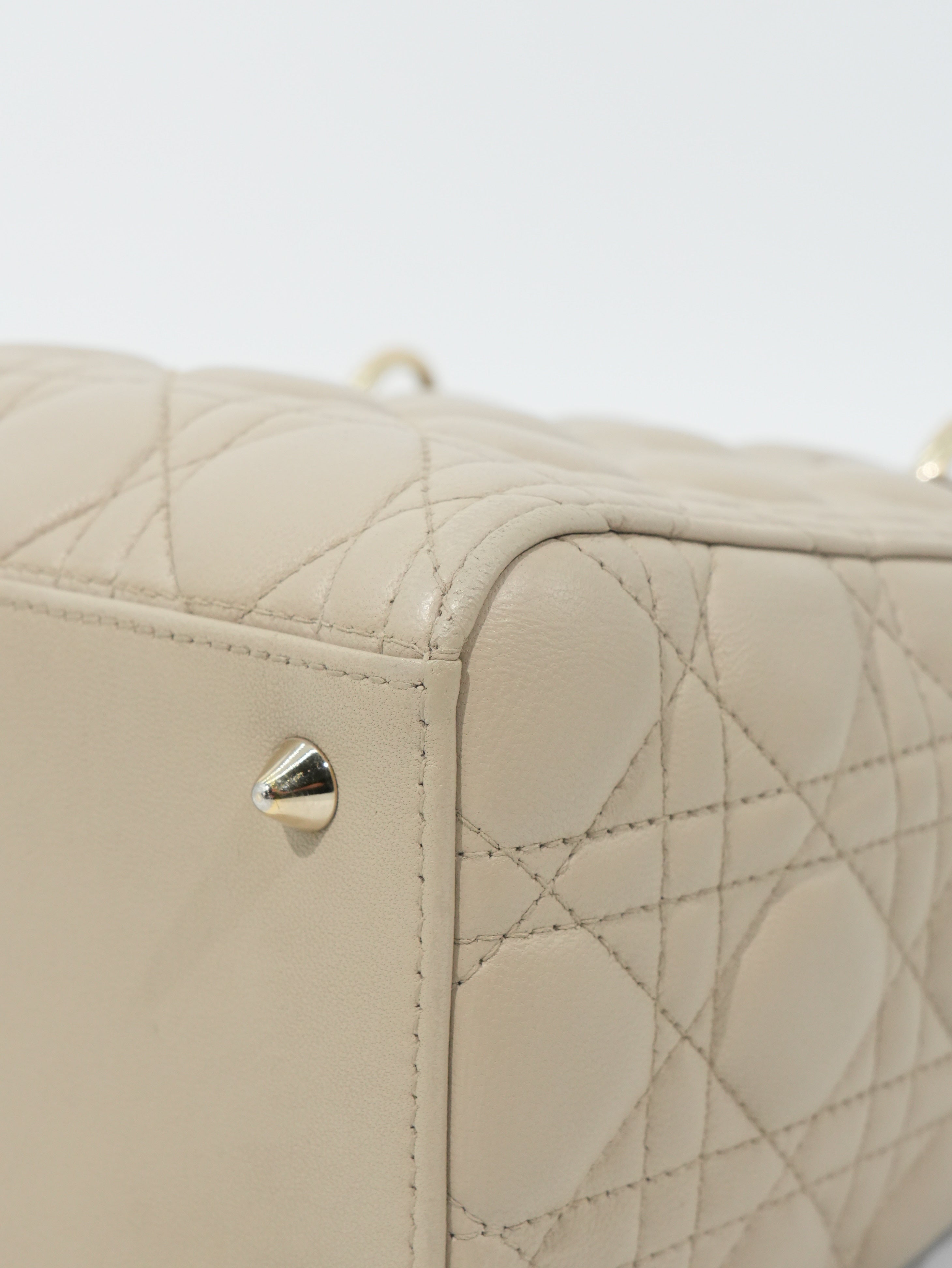 Lady Dior Media in Pelle