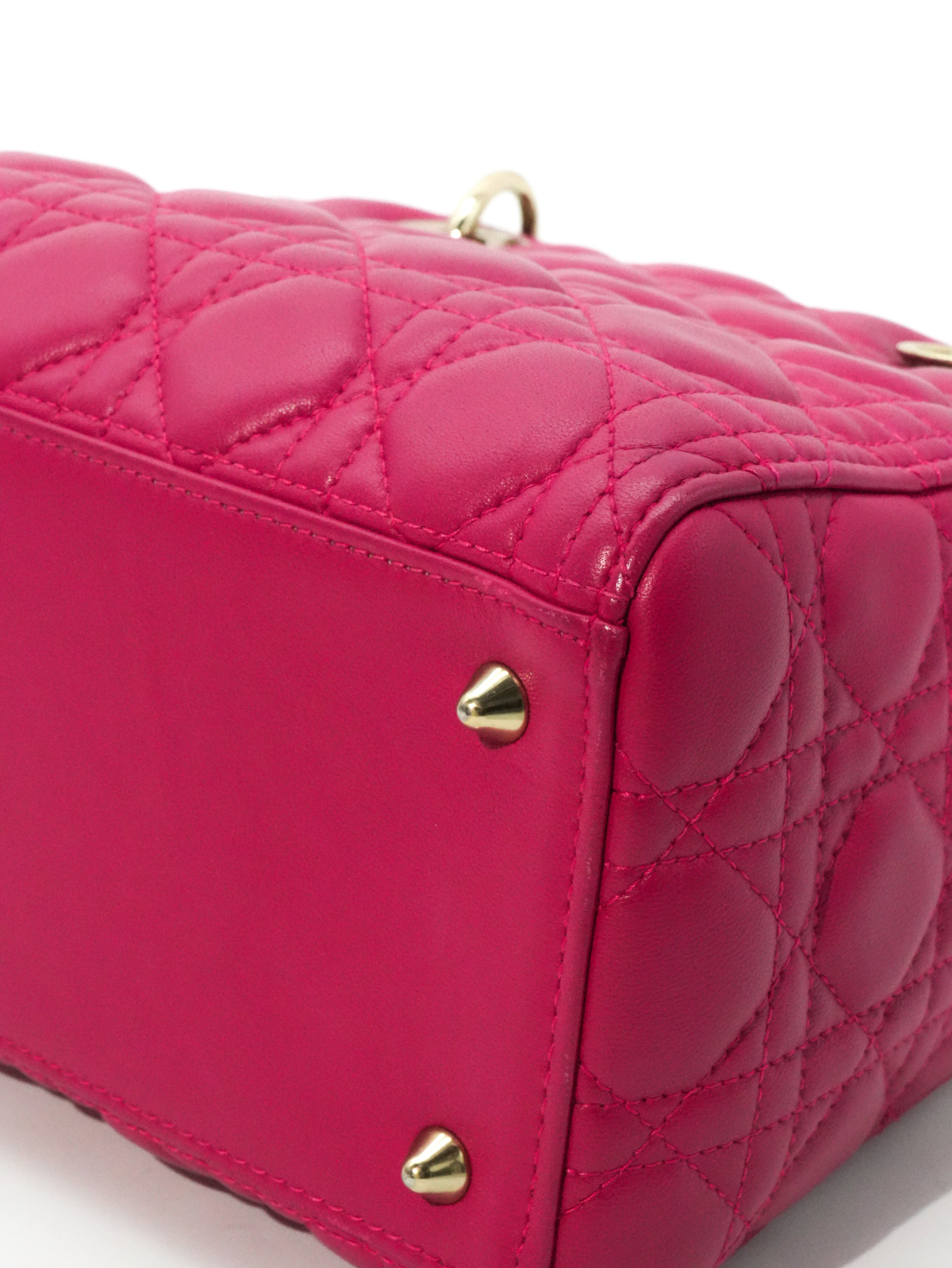 Lady Dior Media in Pelle