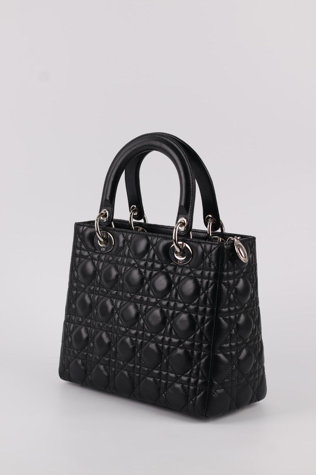 Lady Dior Media in Pelle
