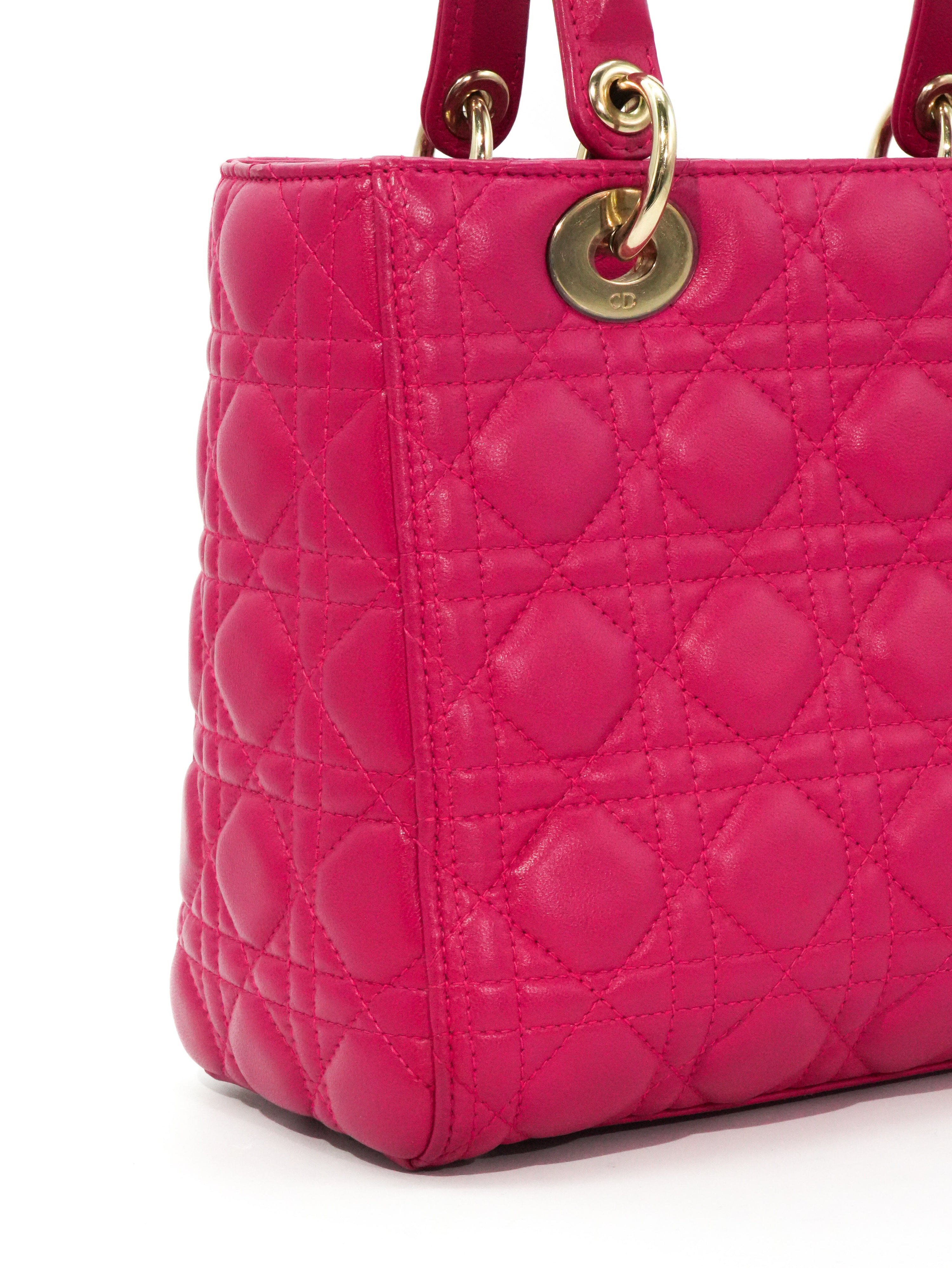 Lady Dior Media in Pelle