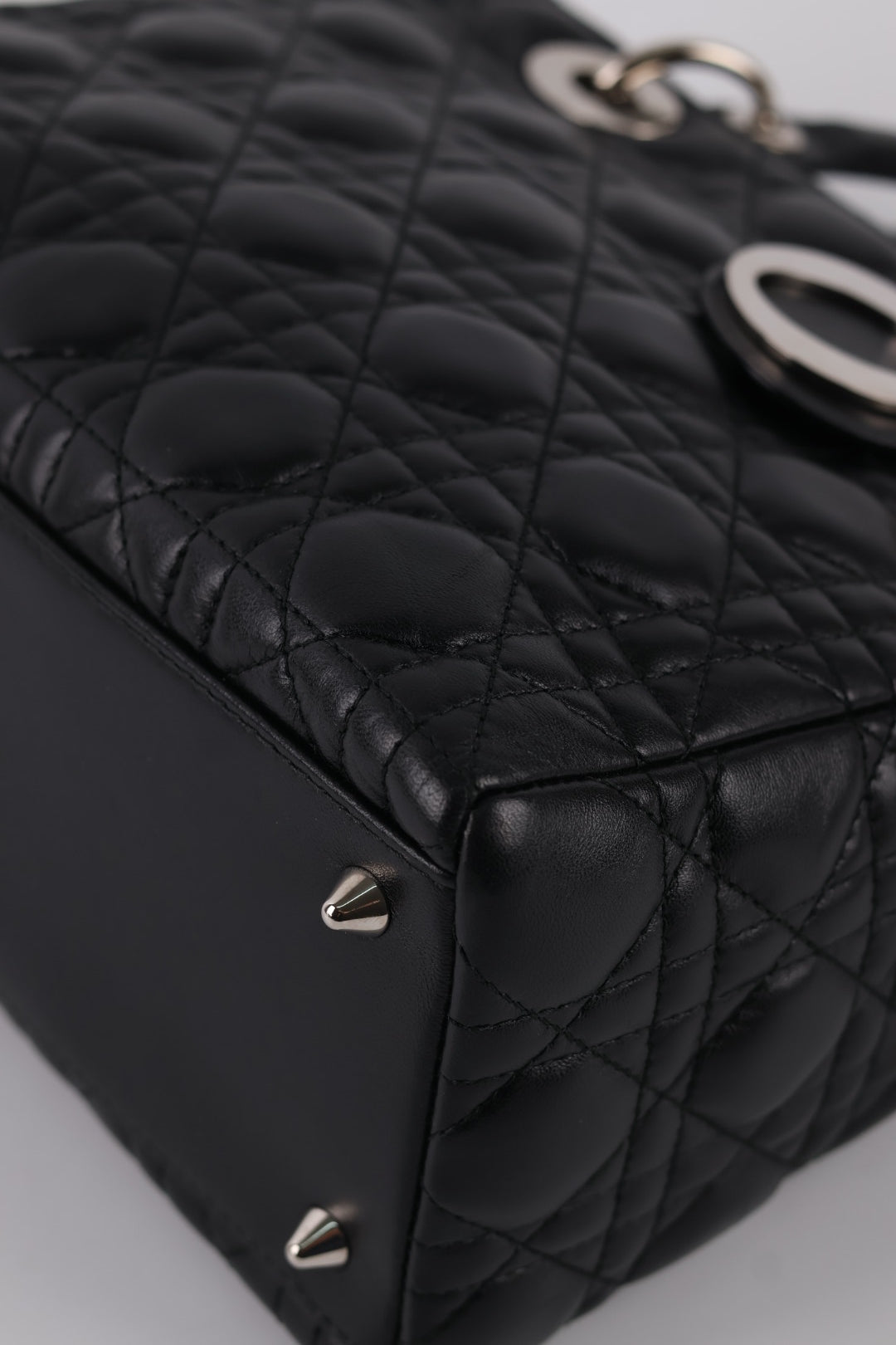 Lady Dior Media in Pelle