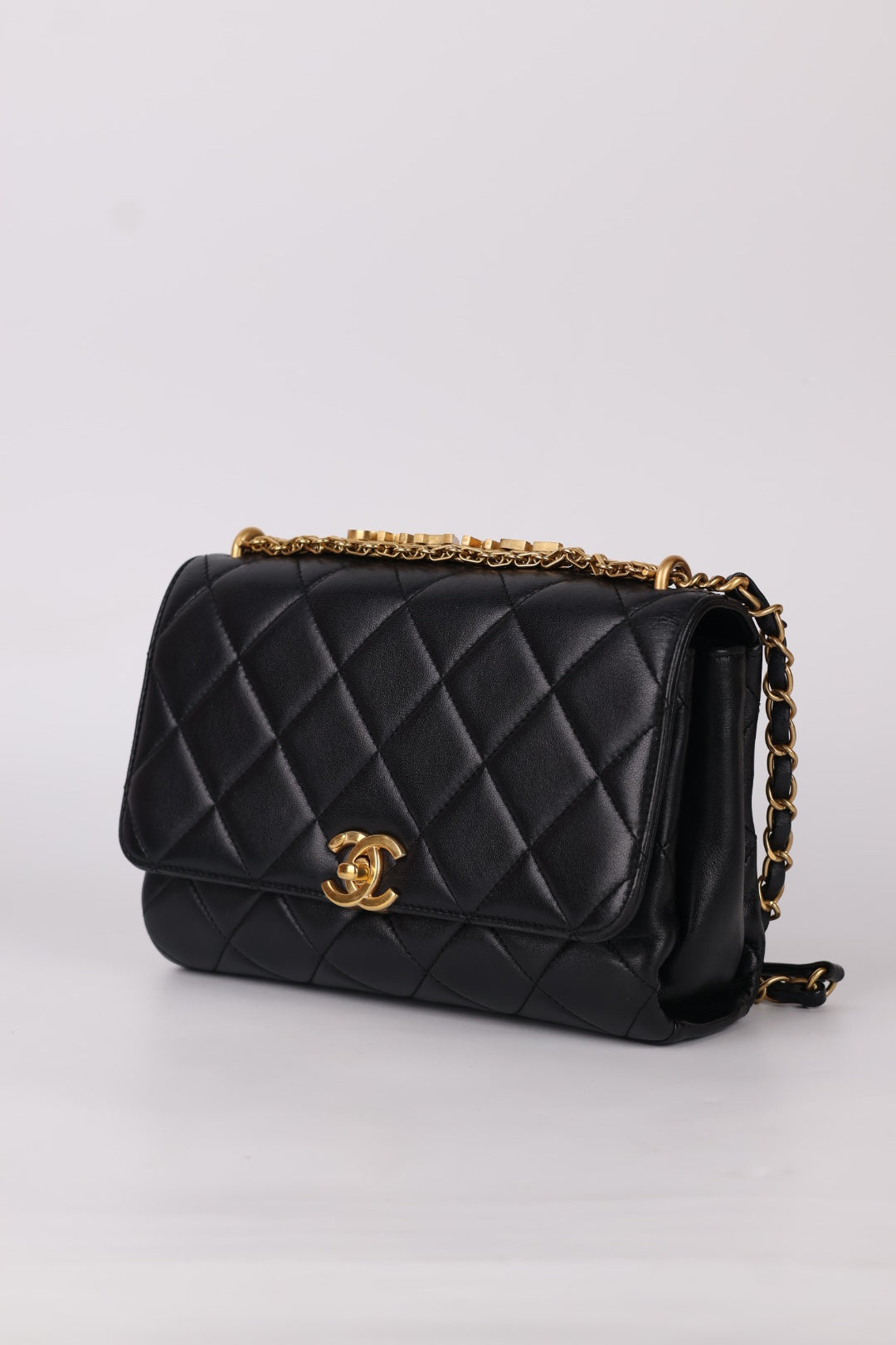 Chanel Classic Flap Crystal Lettering