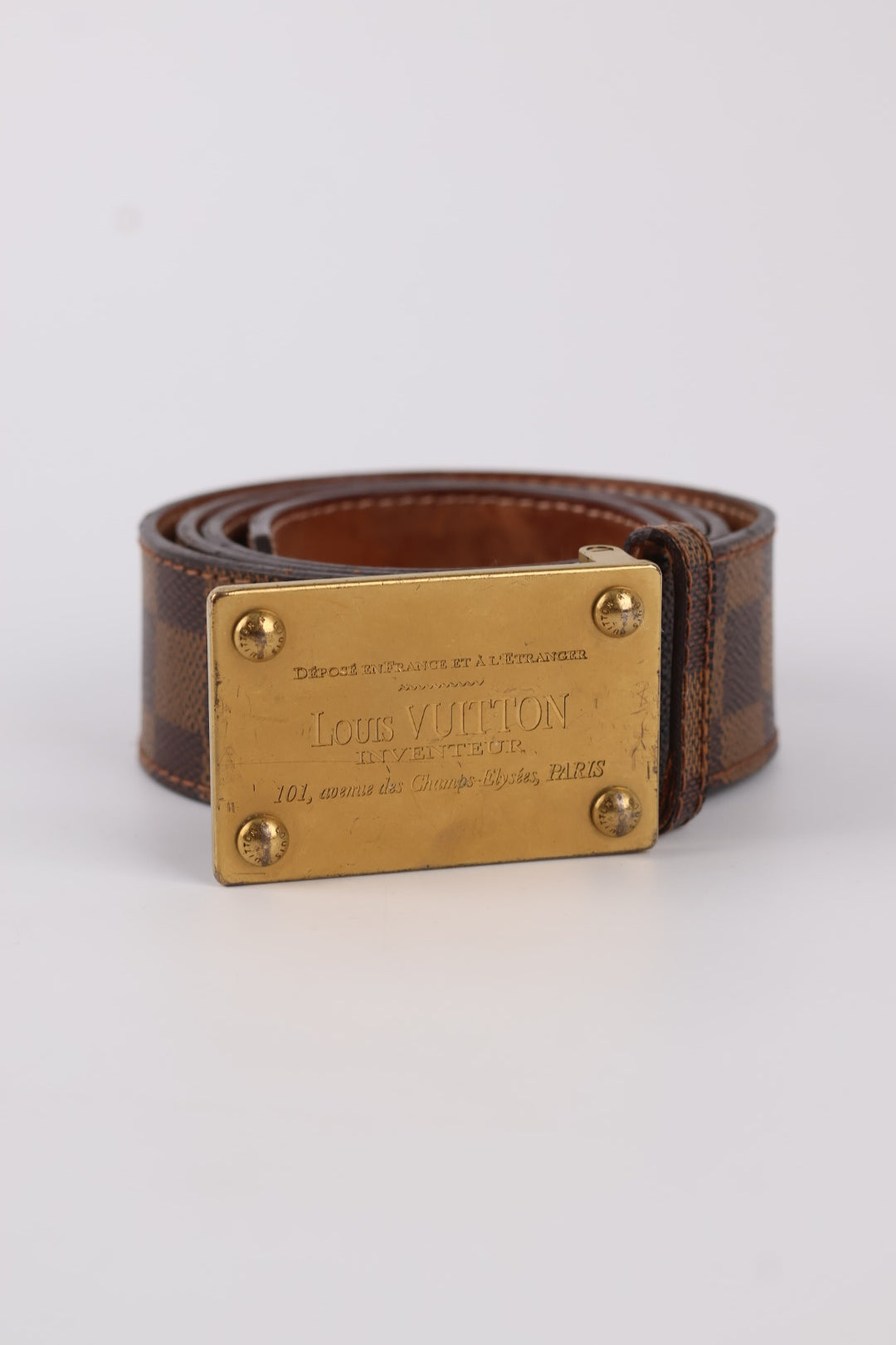 Louis Vuitton Cintura Inventeur Damier Ébène