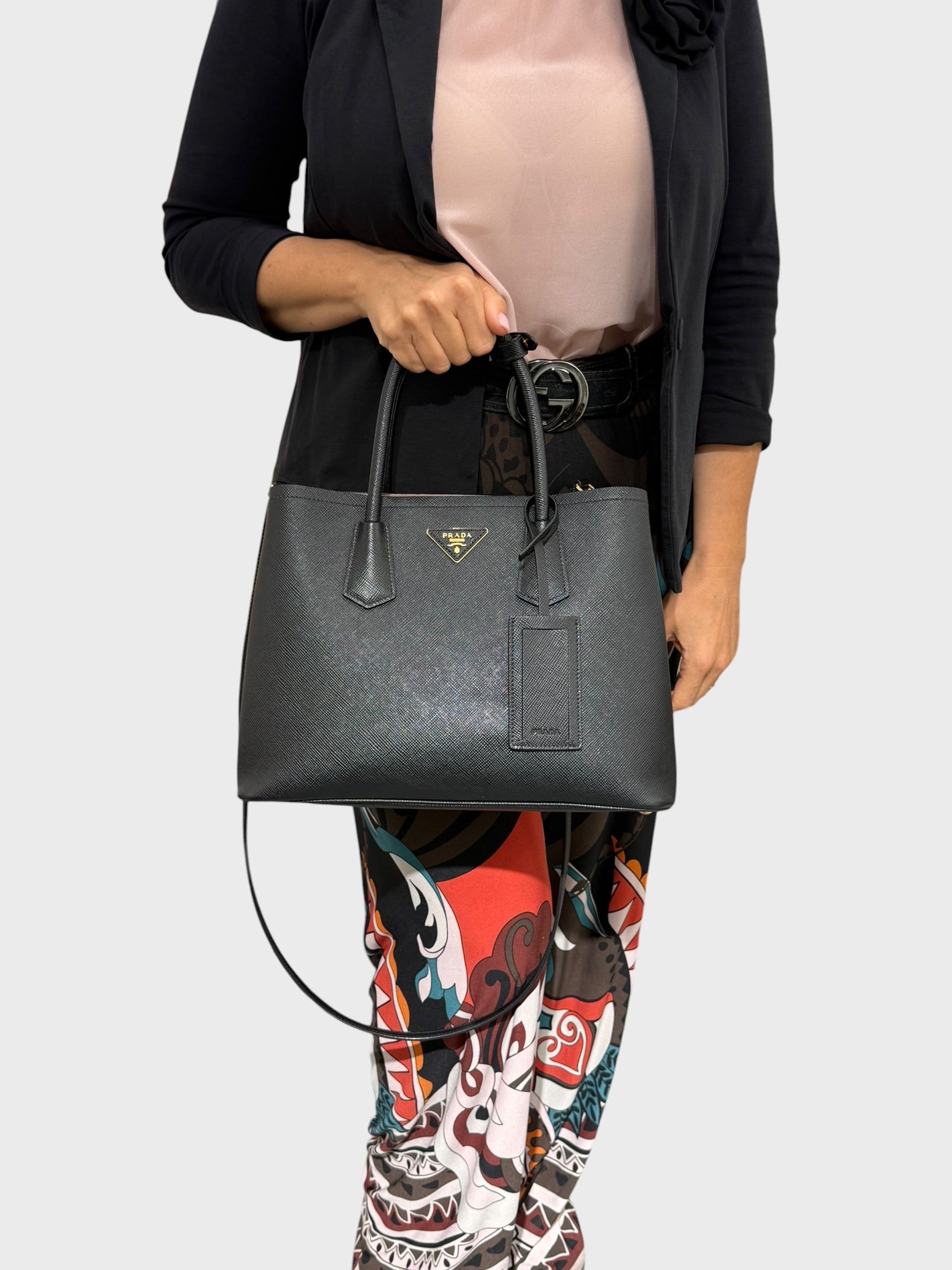 Prada Double Media Saffiano