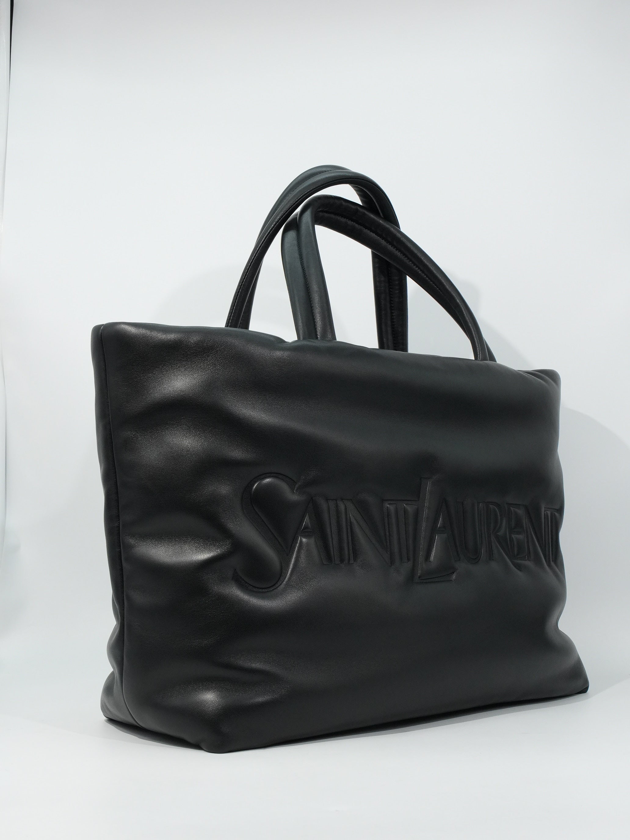 Saint Laurent New Tote Lettering in Pelle