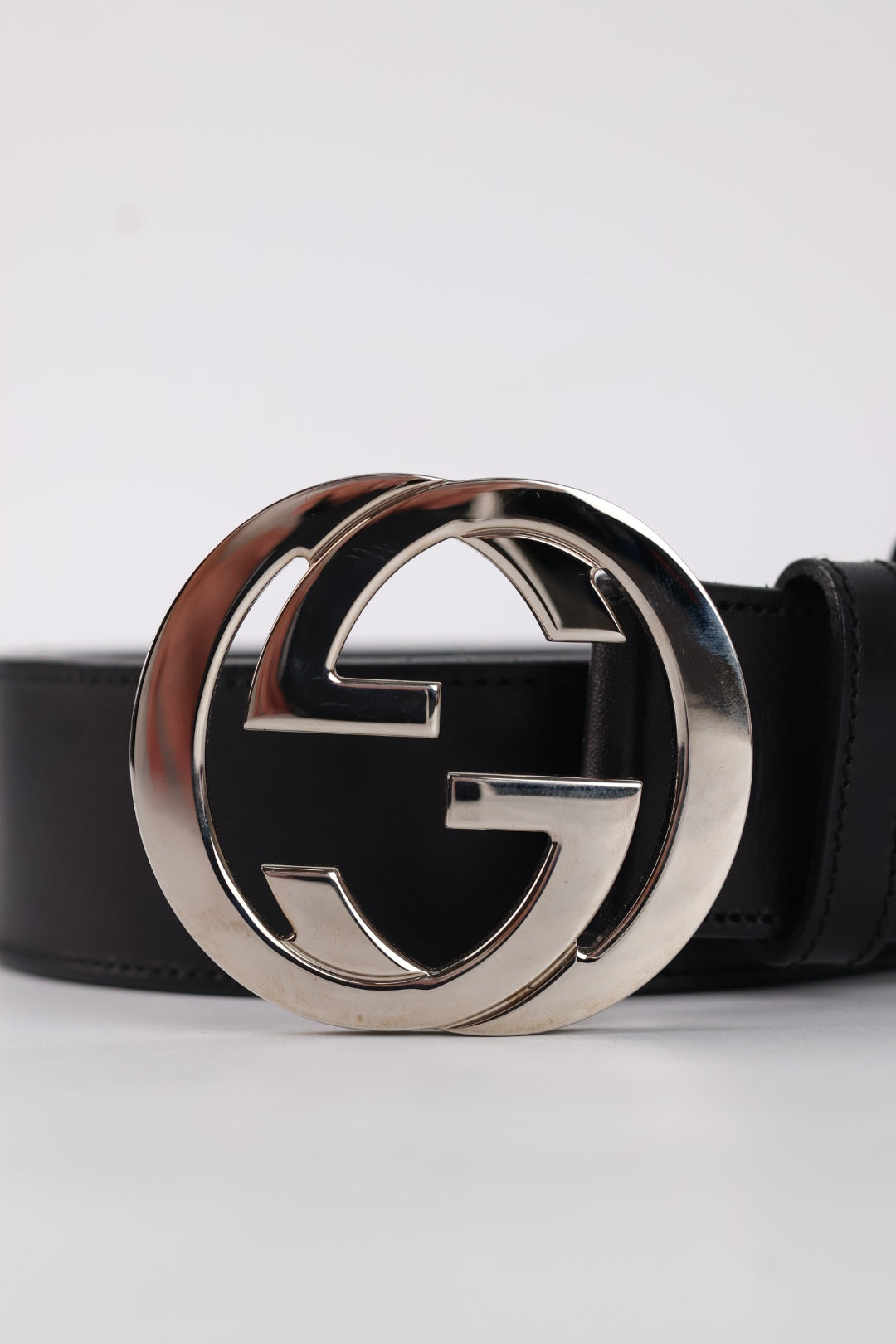 Gucci Cintura Interlocking in Pelle
