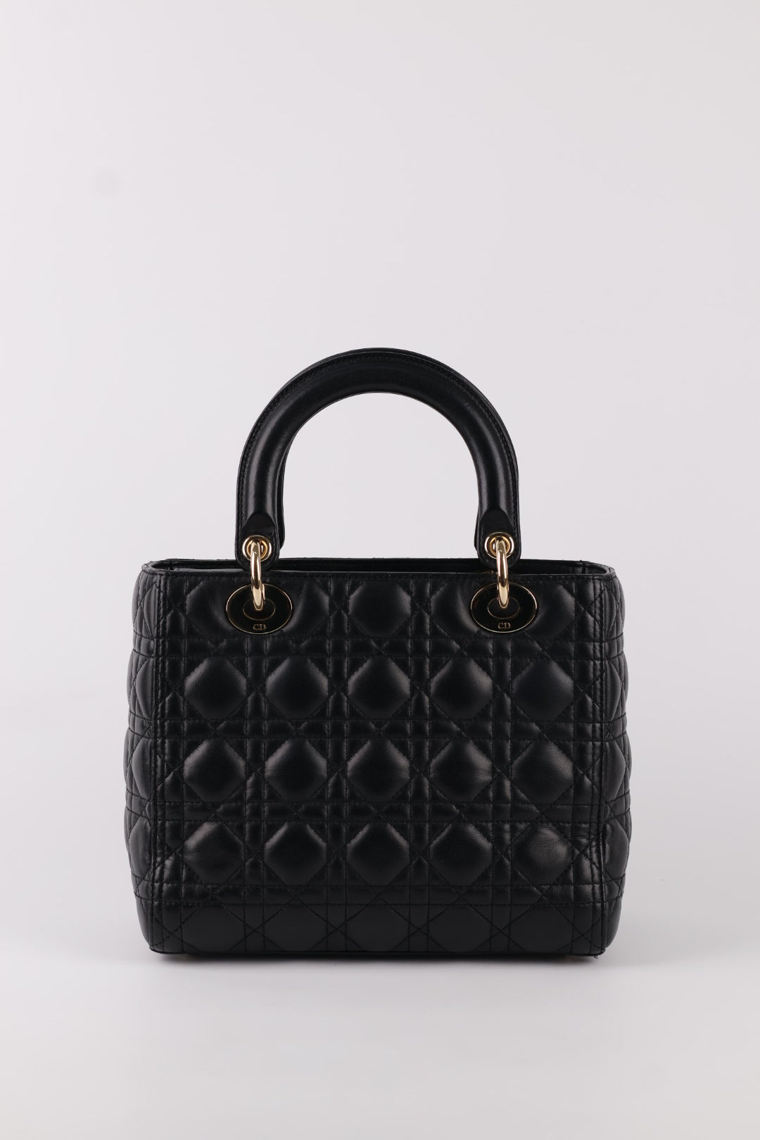 Lady Dior Media in Pelle
