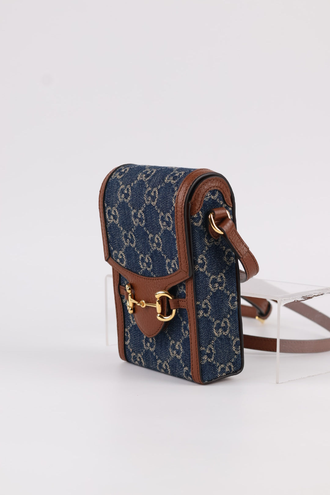Gucci Porta Cellulare Horsebit GG Denim