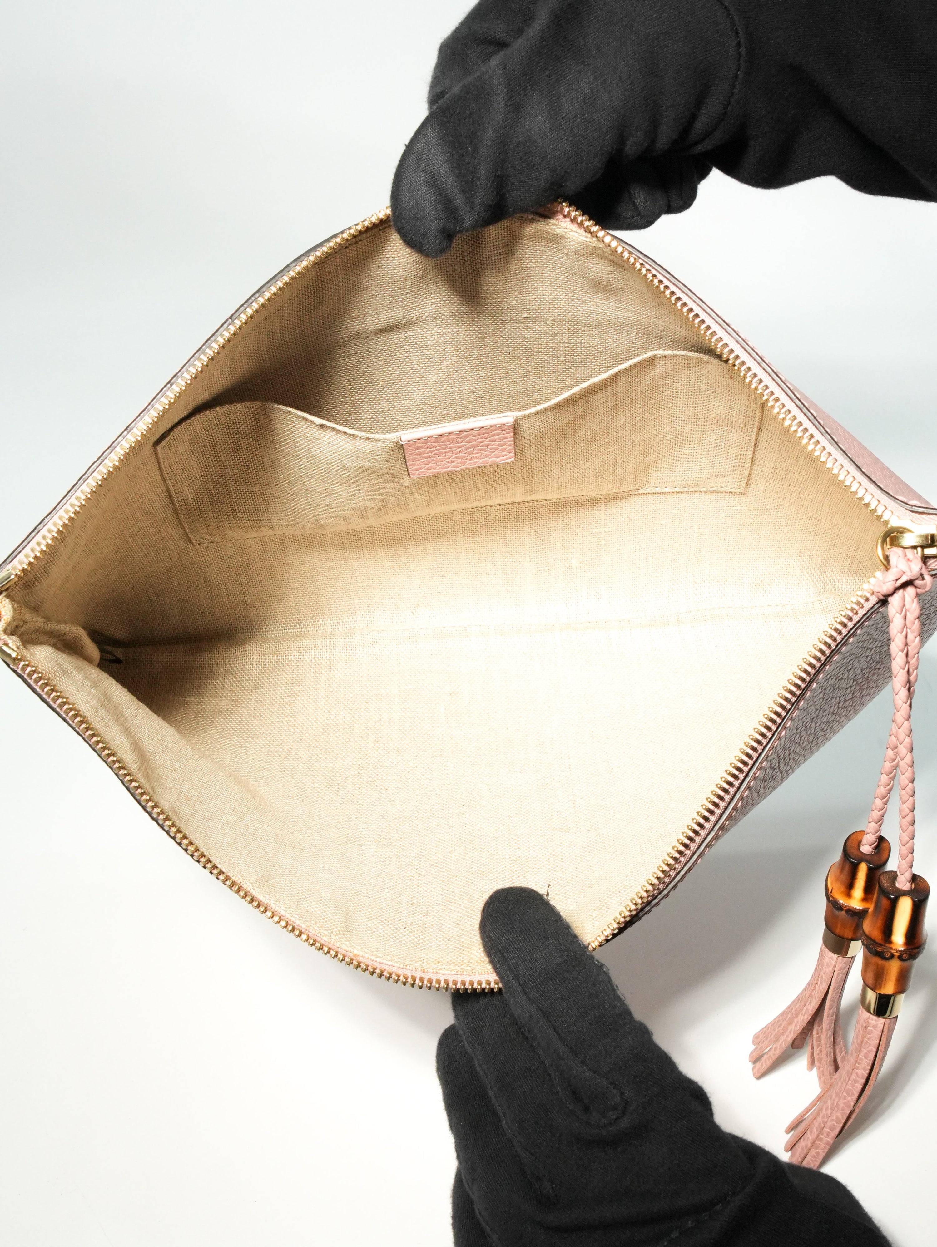 Gucci Pochette Bamboo in Pelle