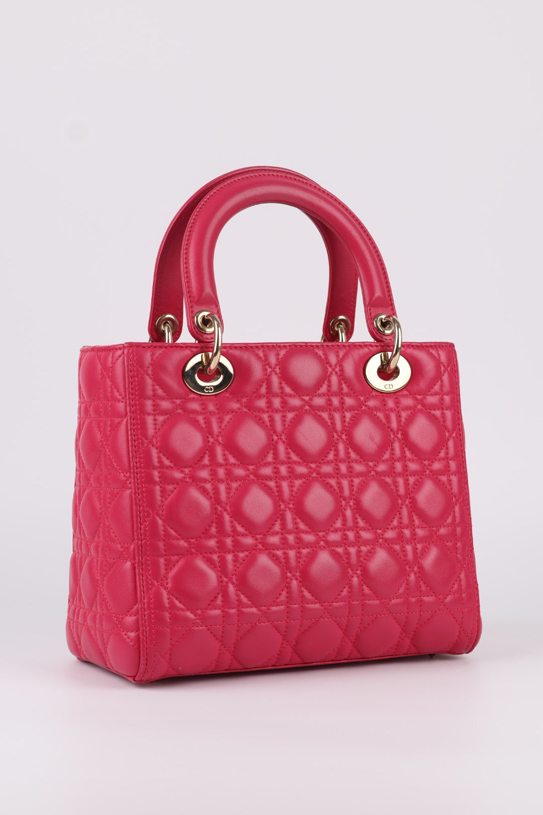 Lady Dior Media in Pelle