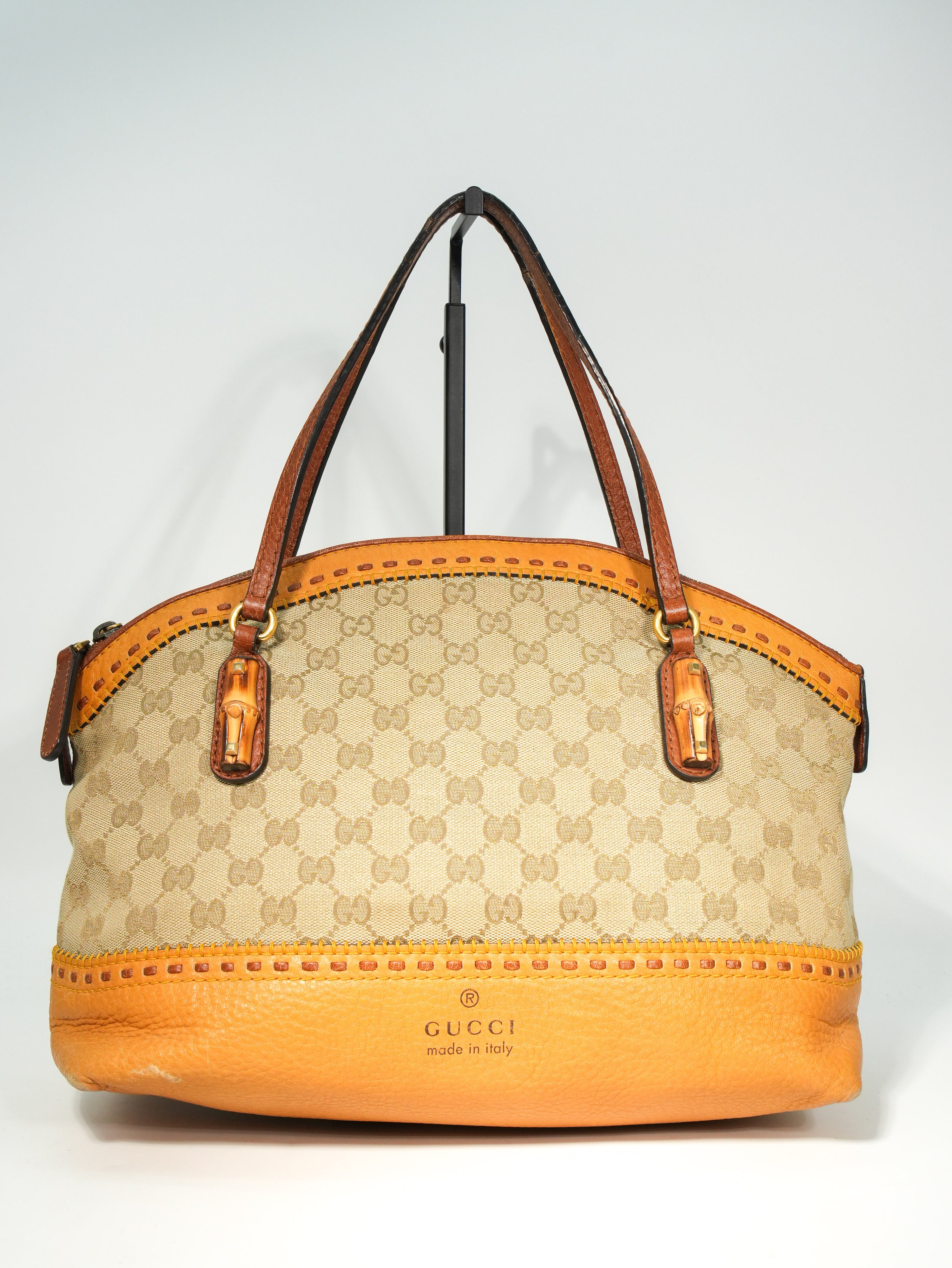 Gucci Tote Bamboo GG Wave