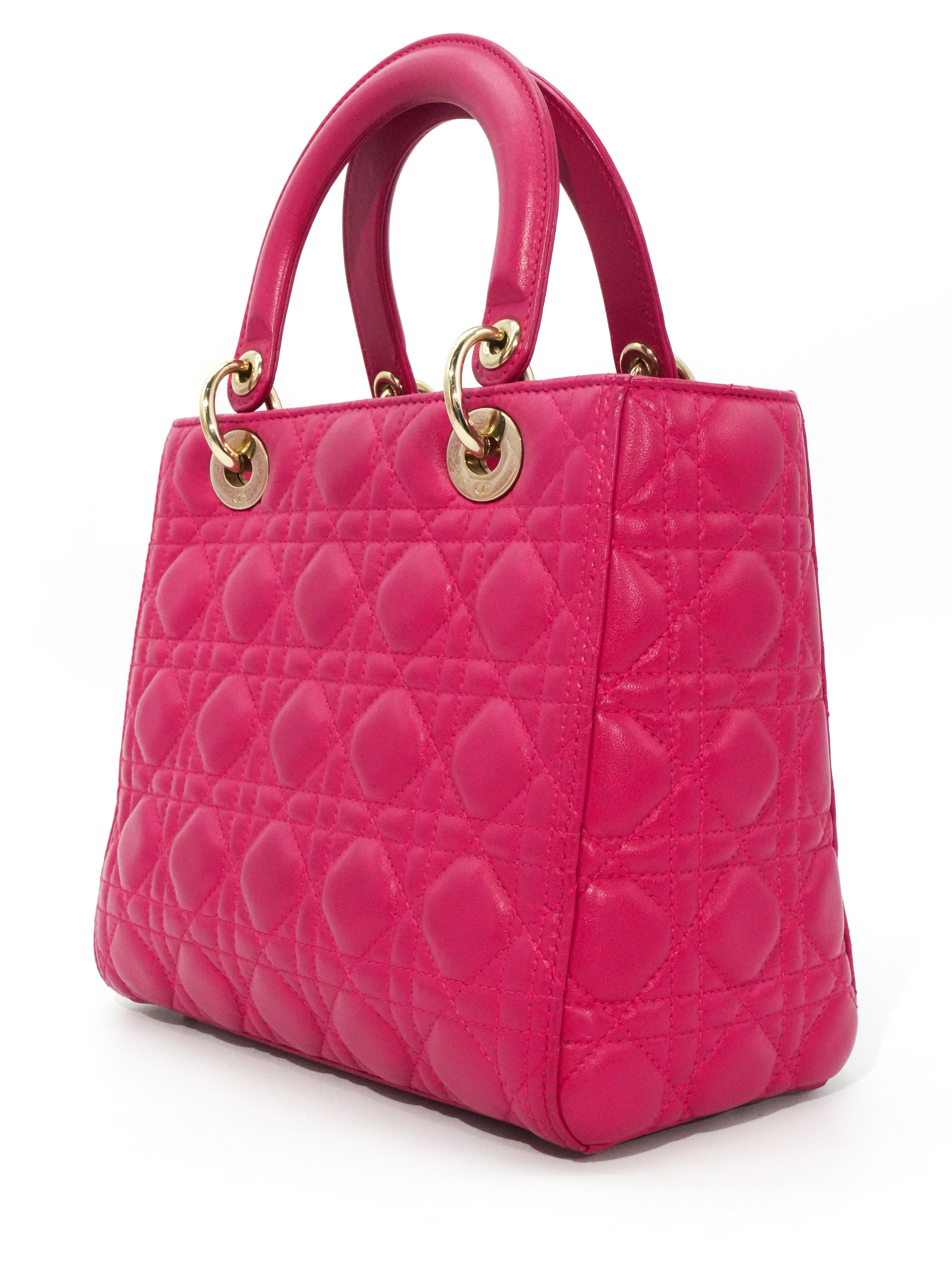 Lady Dior Media in Pelle