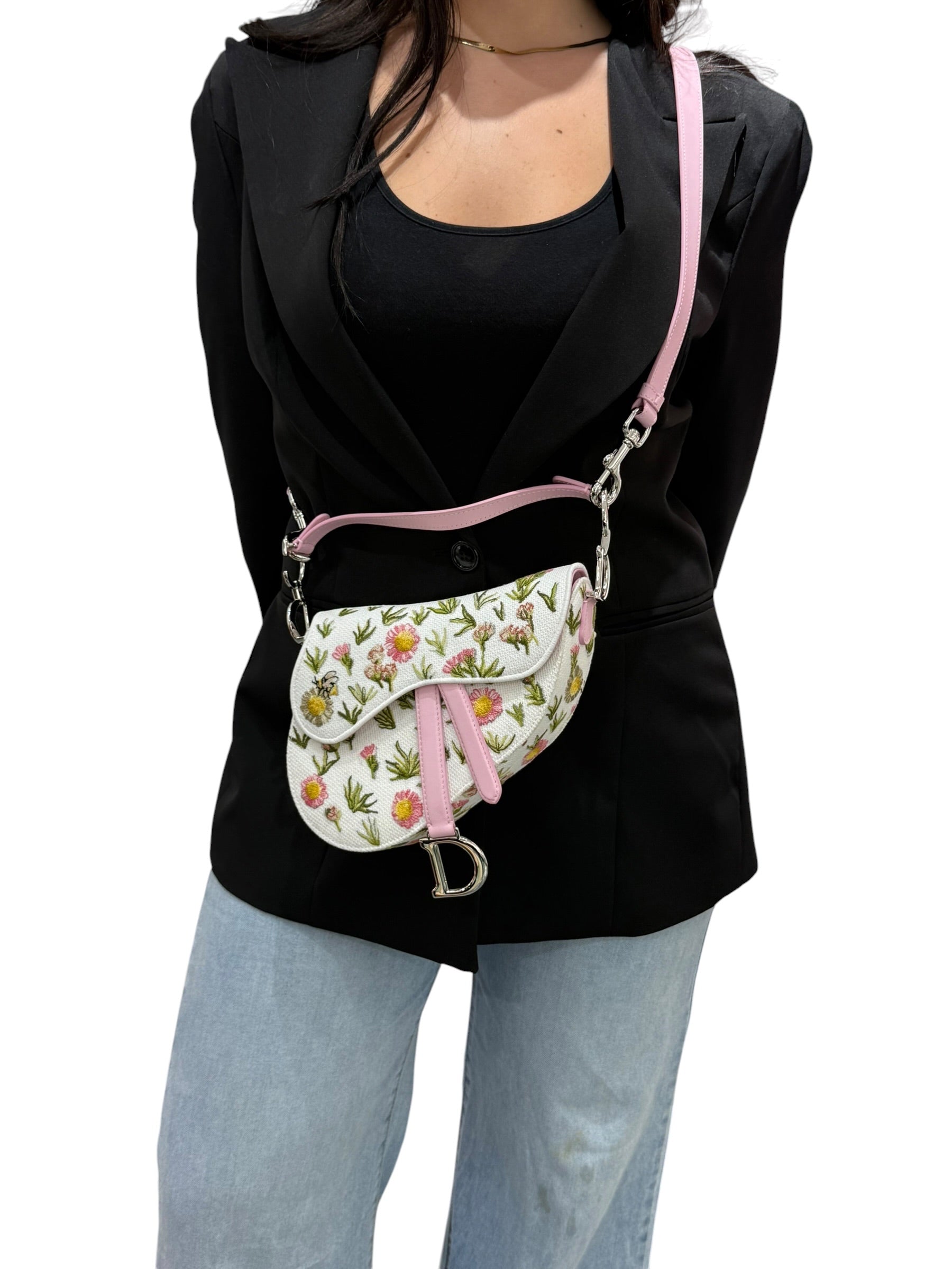 Dior Saddle Piccola Daisy Garden