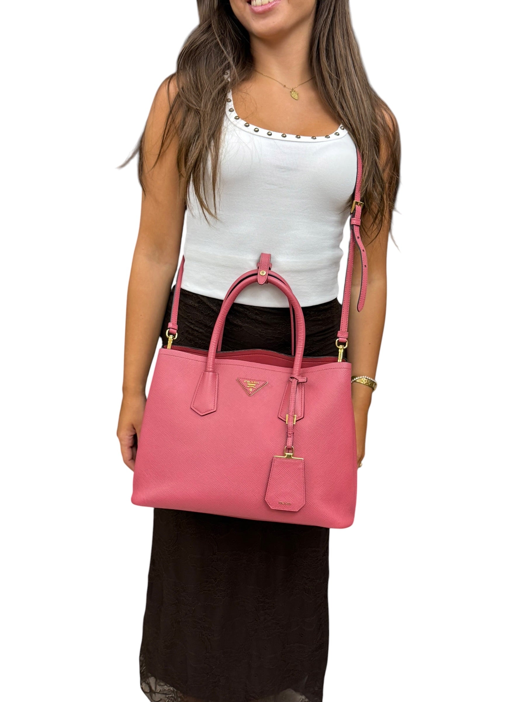 Prada Double Media Saffiano