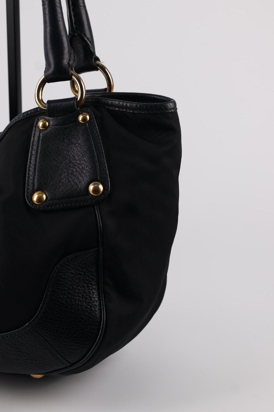 Prada Tote a spalla Nylon e Pelle