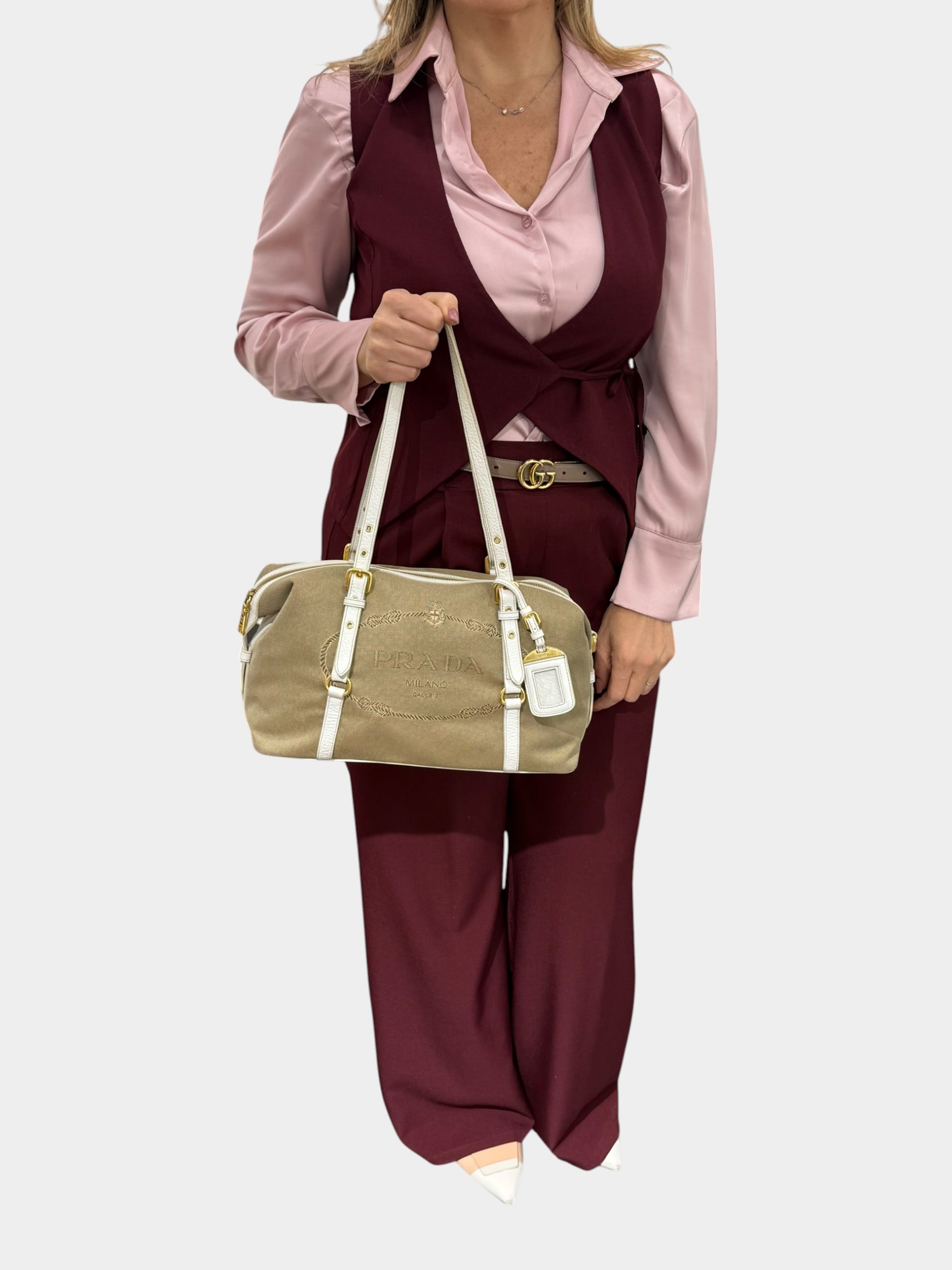 Prada Boston Jacquard