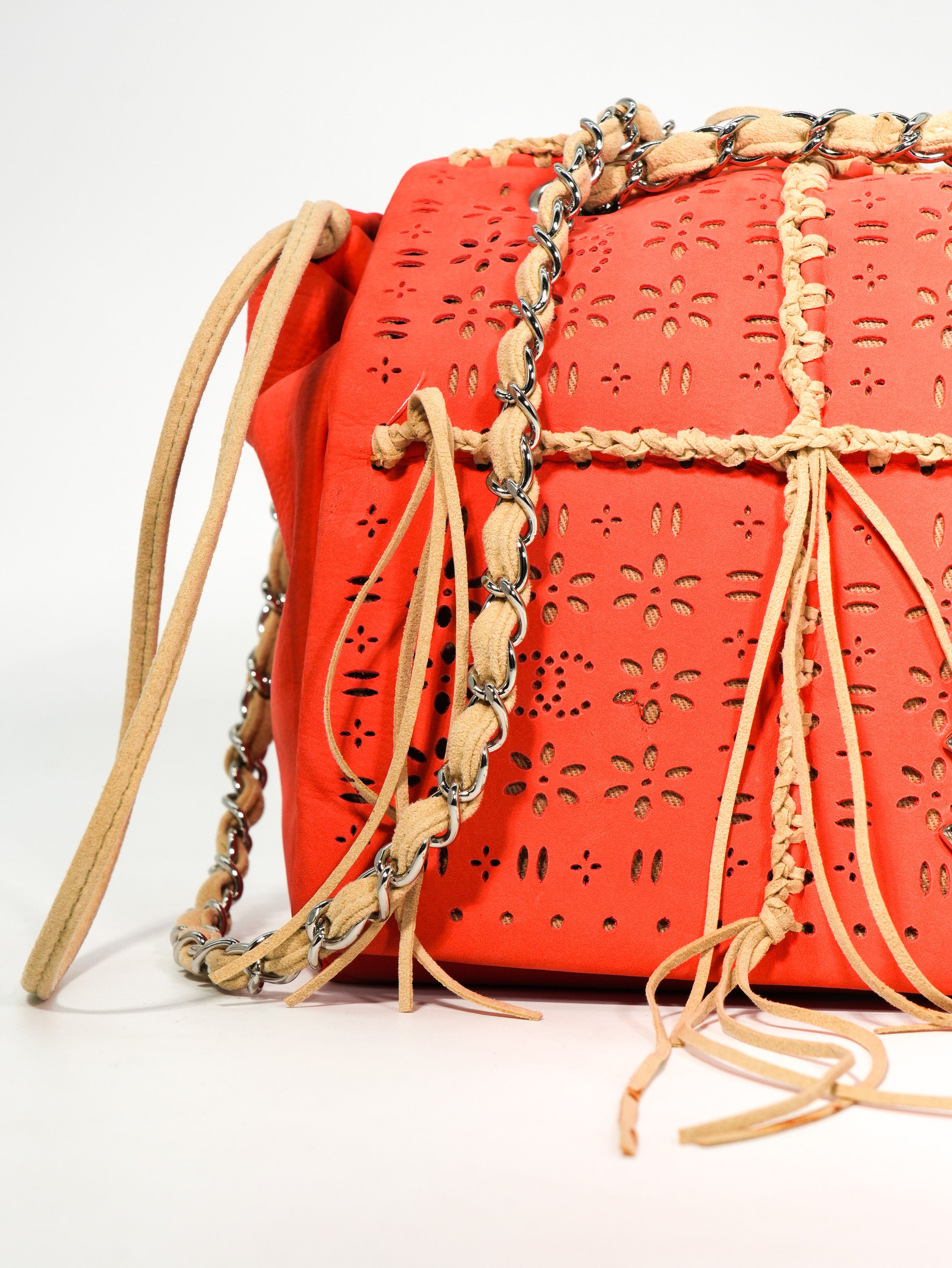 Chanel Fringe Flap Suede