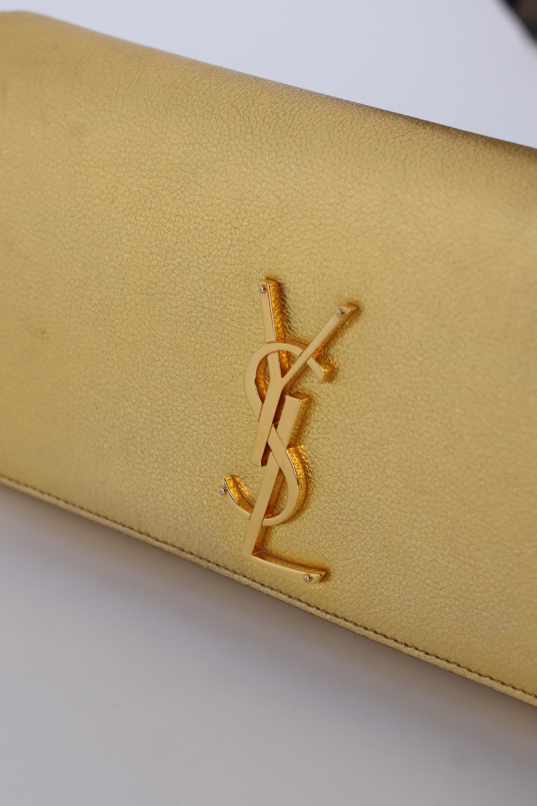 Saint Laurent Kate Clutch Gold