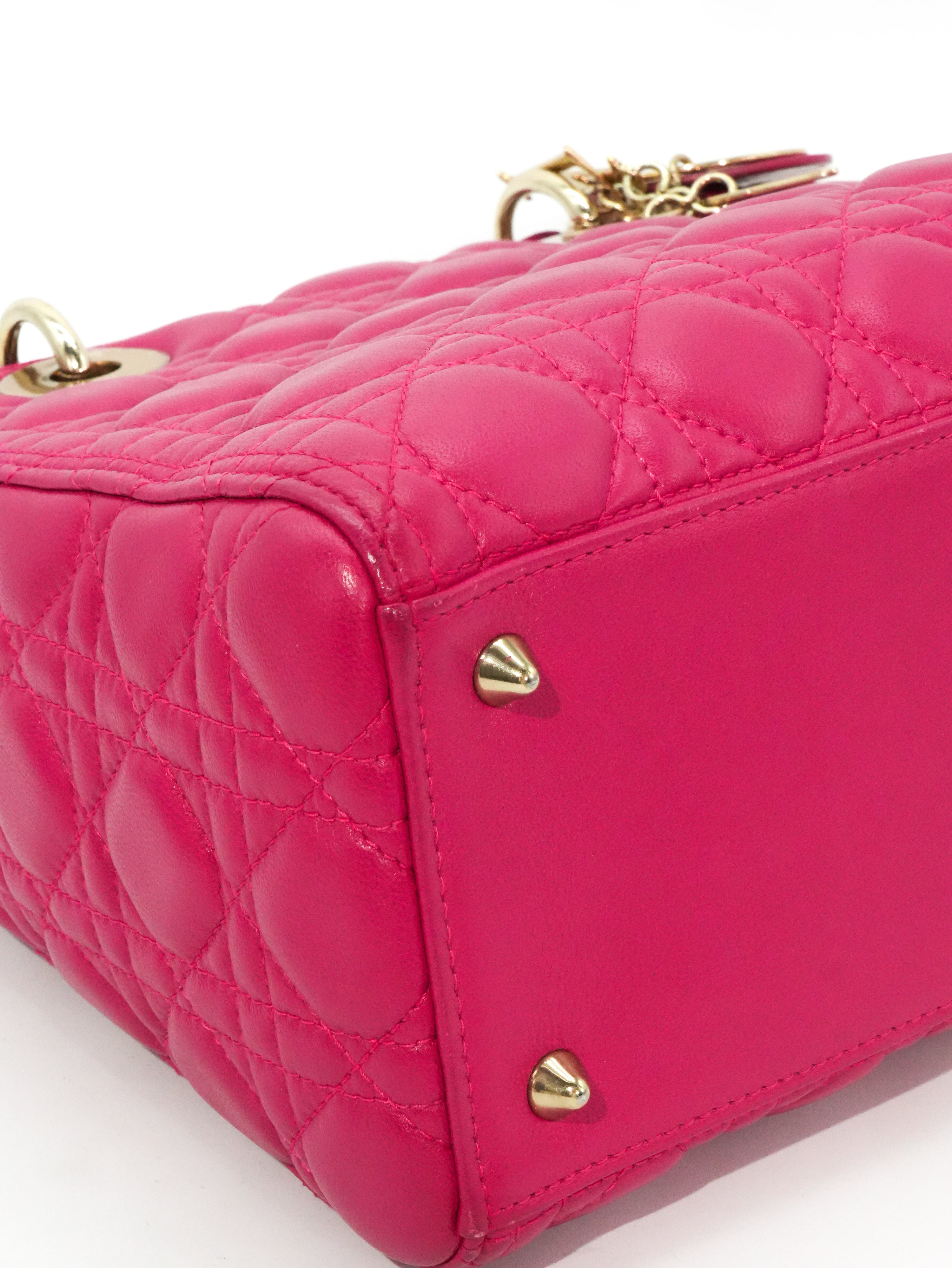 Lady Dior Media in Pelle