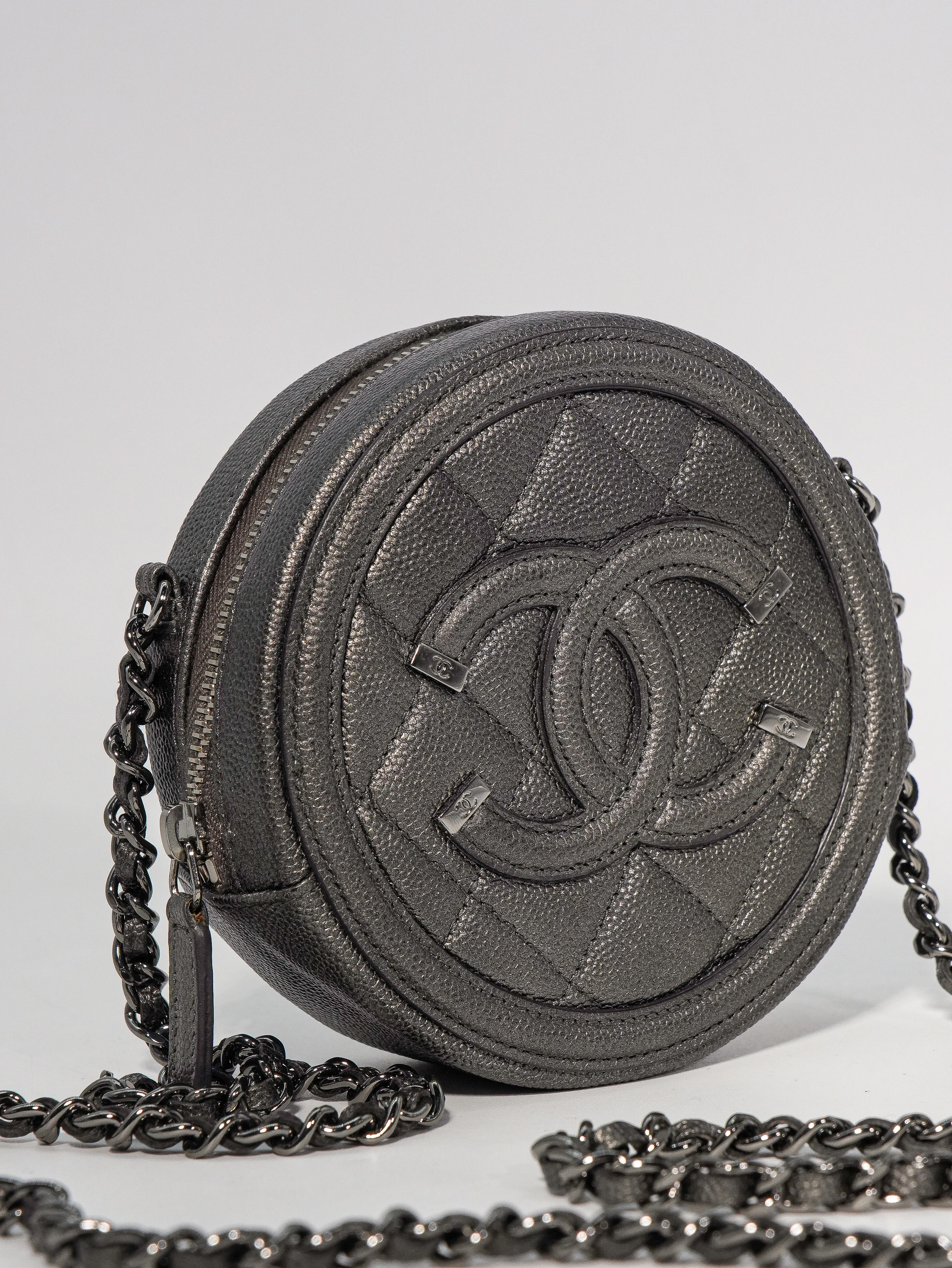 Chanel Round Filigree Caviar