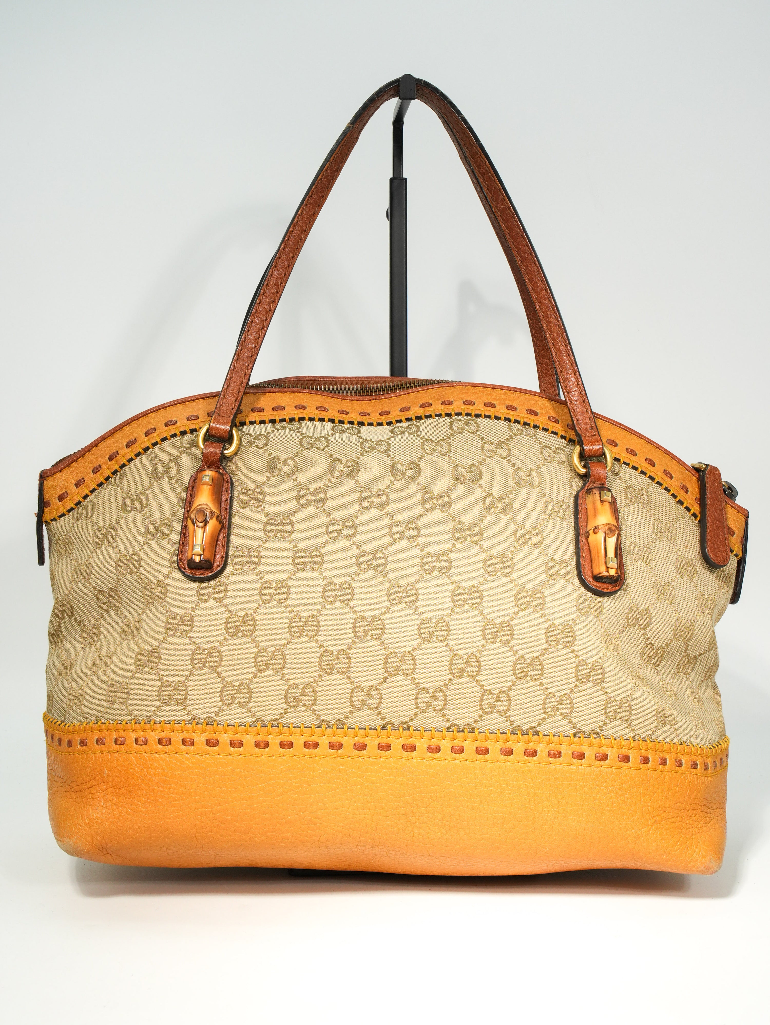 Gucci Tote Bamboo GG Wave
