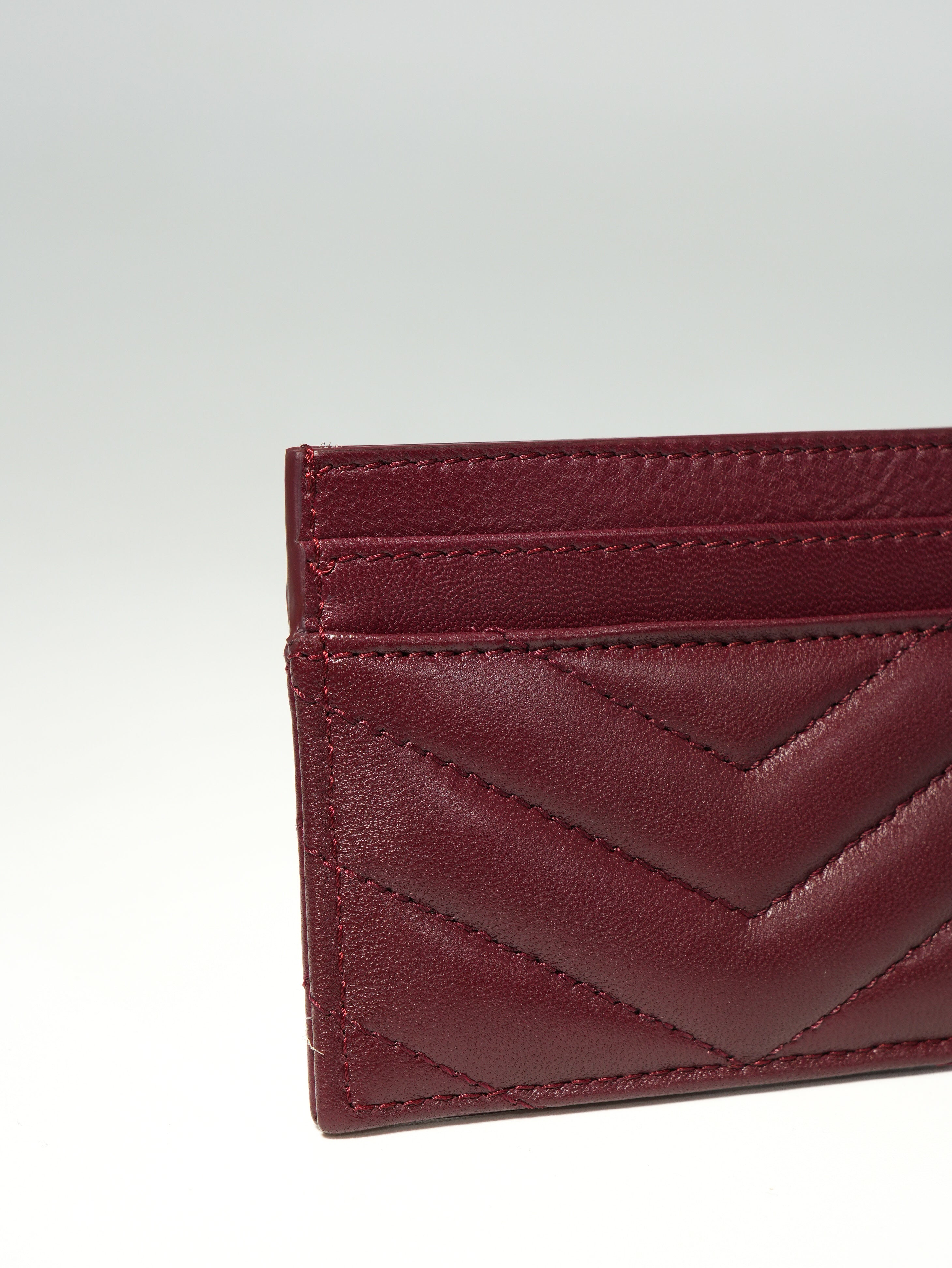 Saint Laurent Portacarte Cassandre in Pelle Agnello
