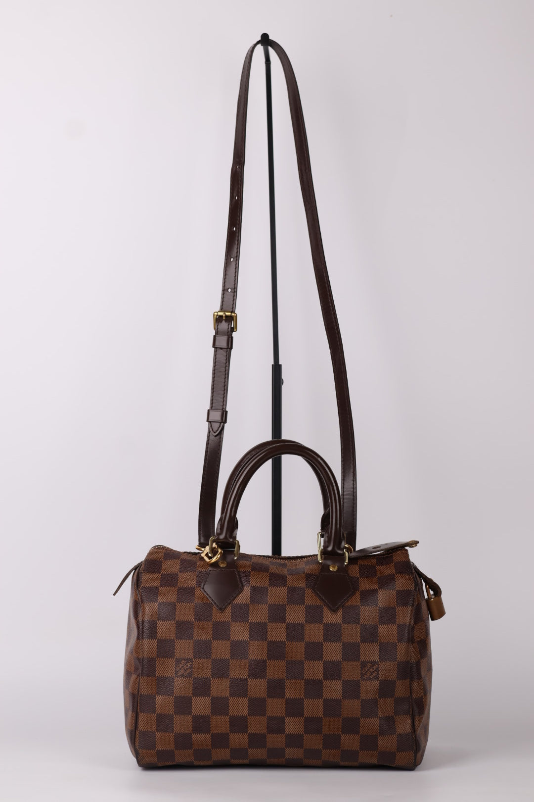 Louis Vuitton Speedy 25 Damier Ébène con Tracolla
