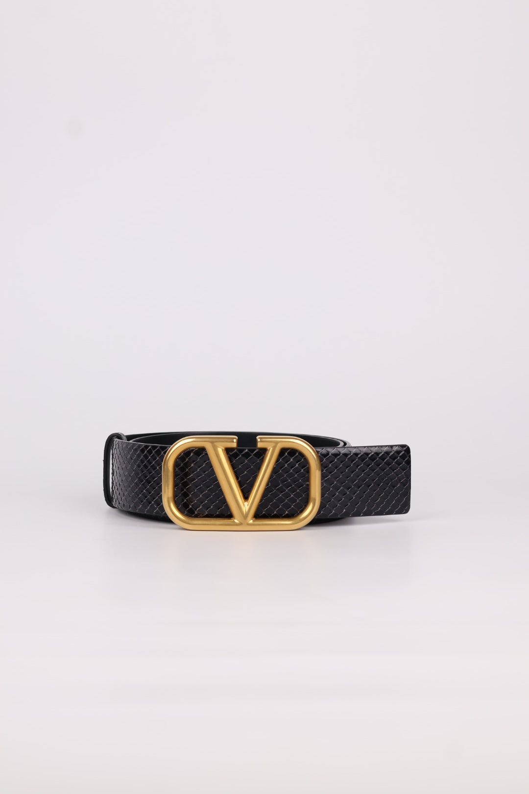 Valentino Cintura V Logo Pitone Reversibile