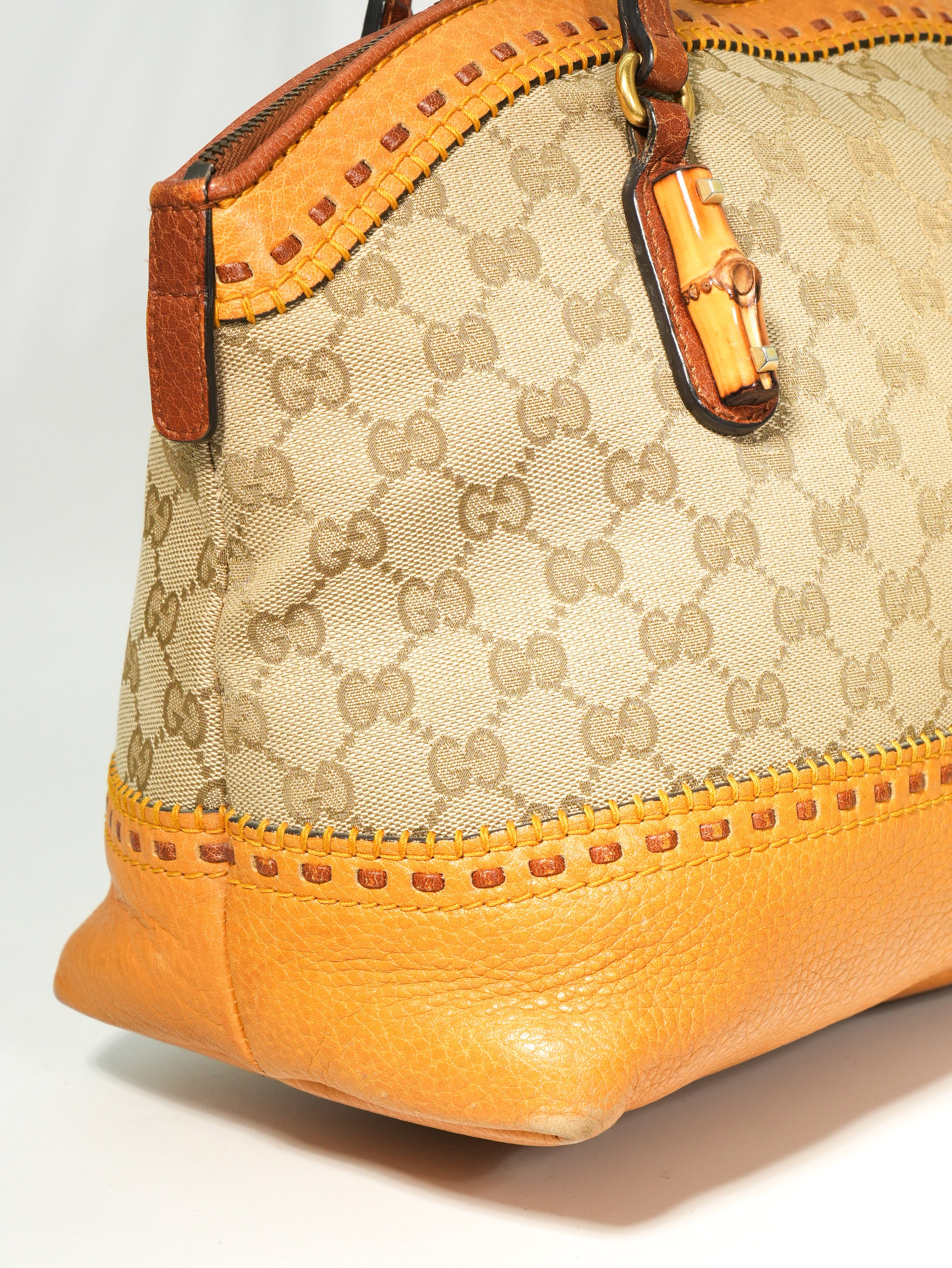 Gucci Tote Bamboo GG Wave