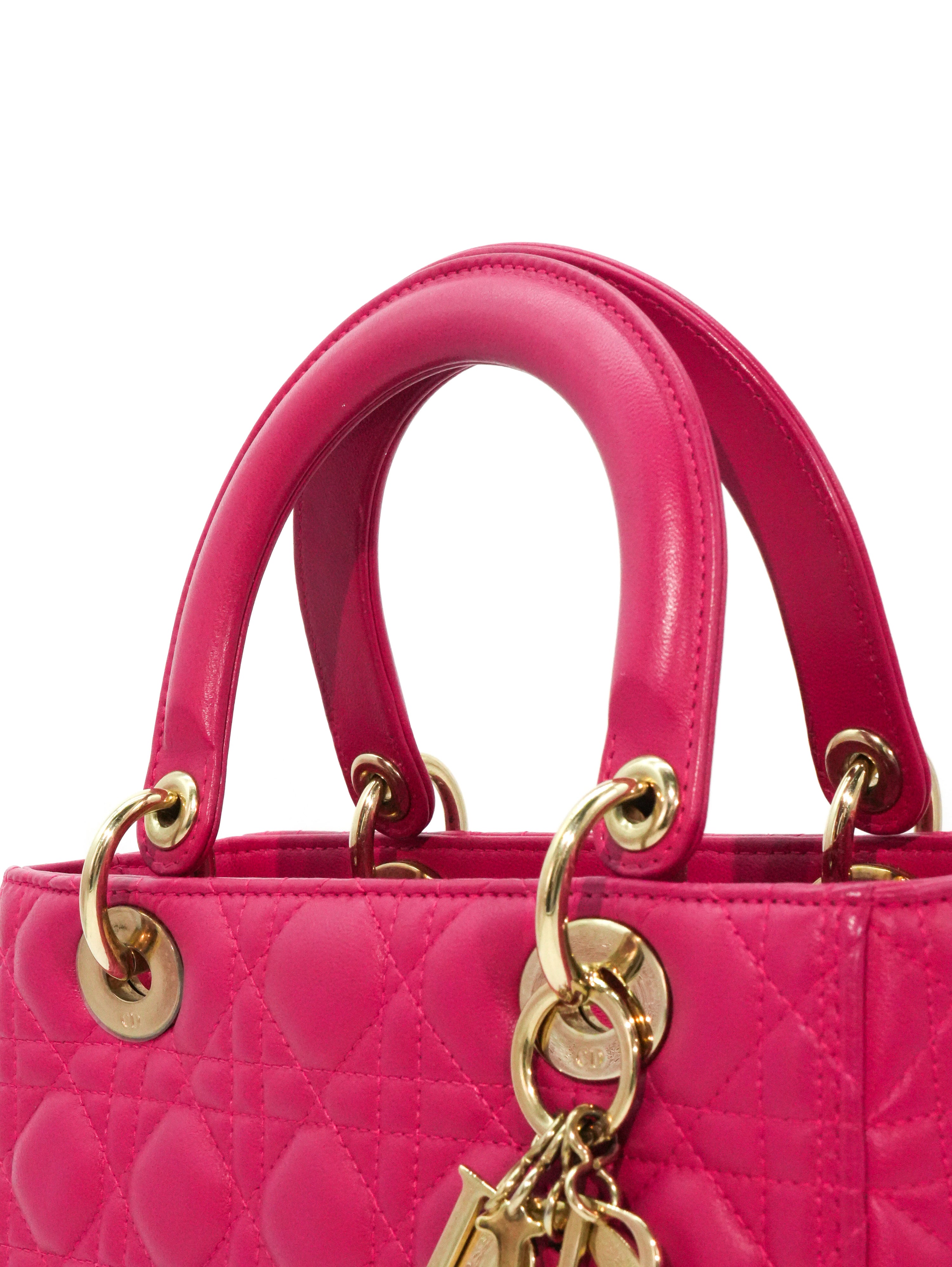 Lady Dior Media in Pelle