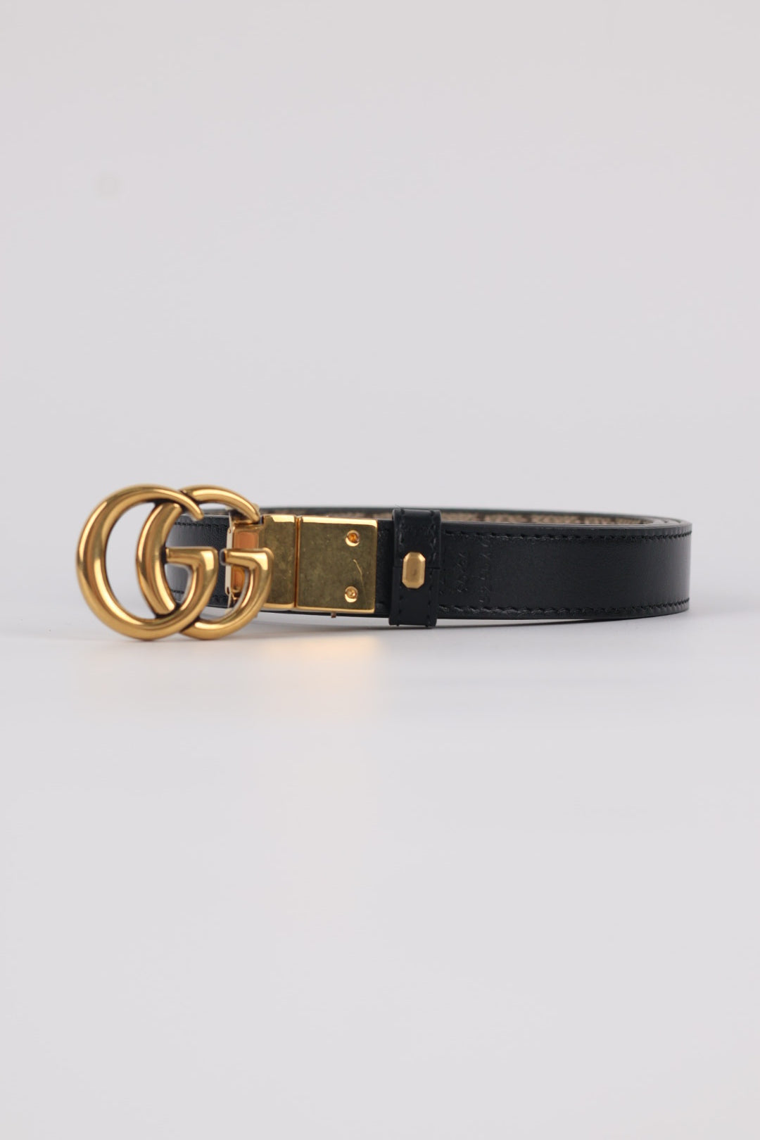 Gucci Cintura Marmont GG Supreme 2 cm Reversibile