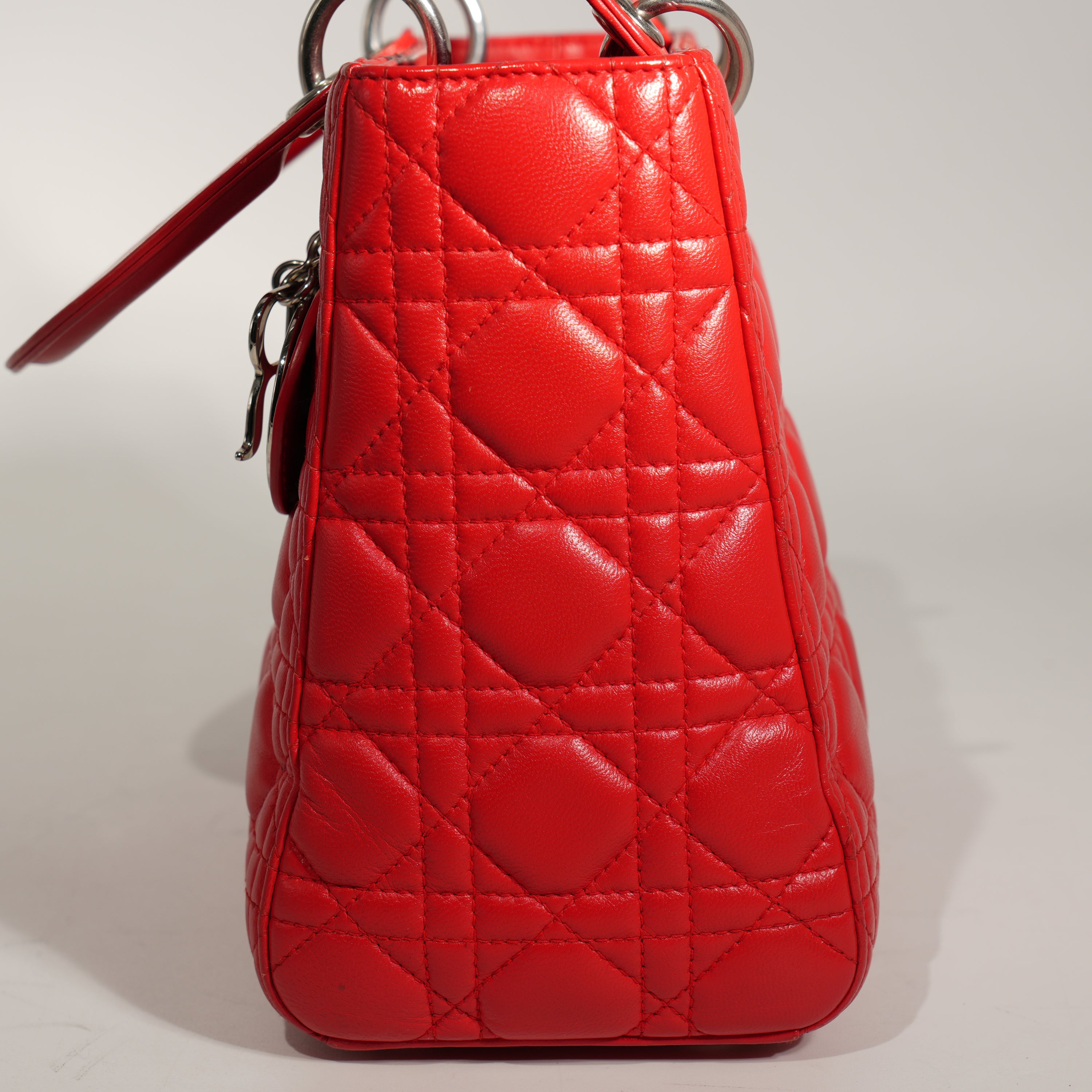 Lady Dior Media in Pelle