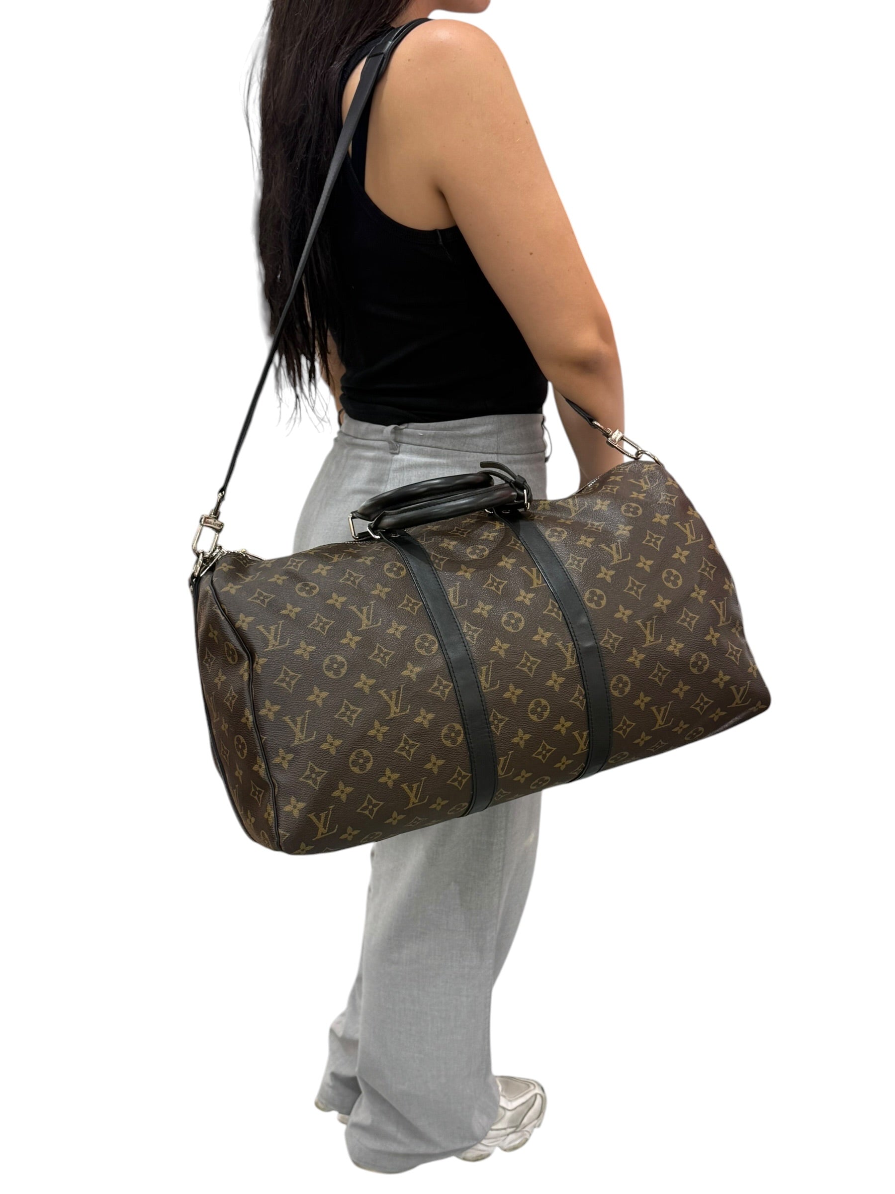 Louis Vuitton Keepall 45 Bandoulière Monogram Macassar