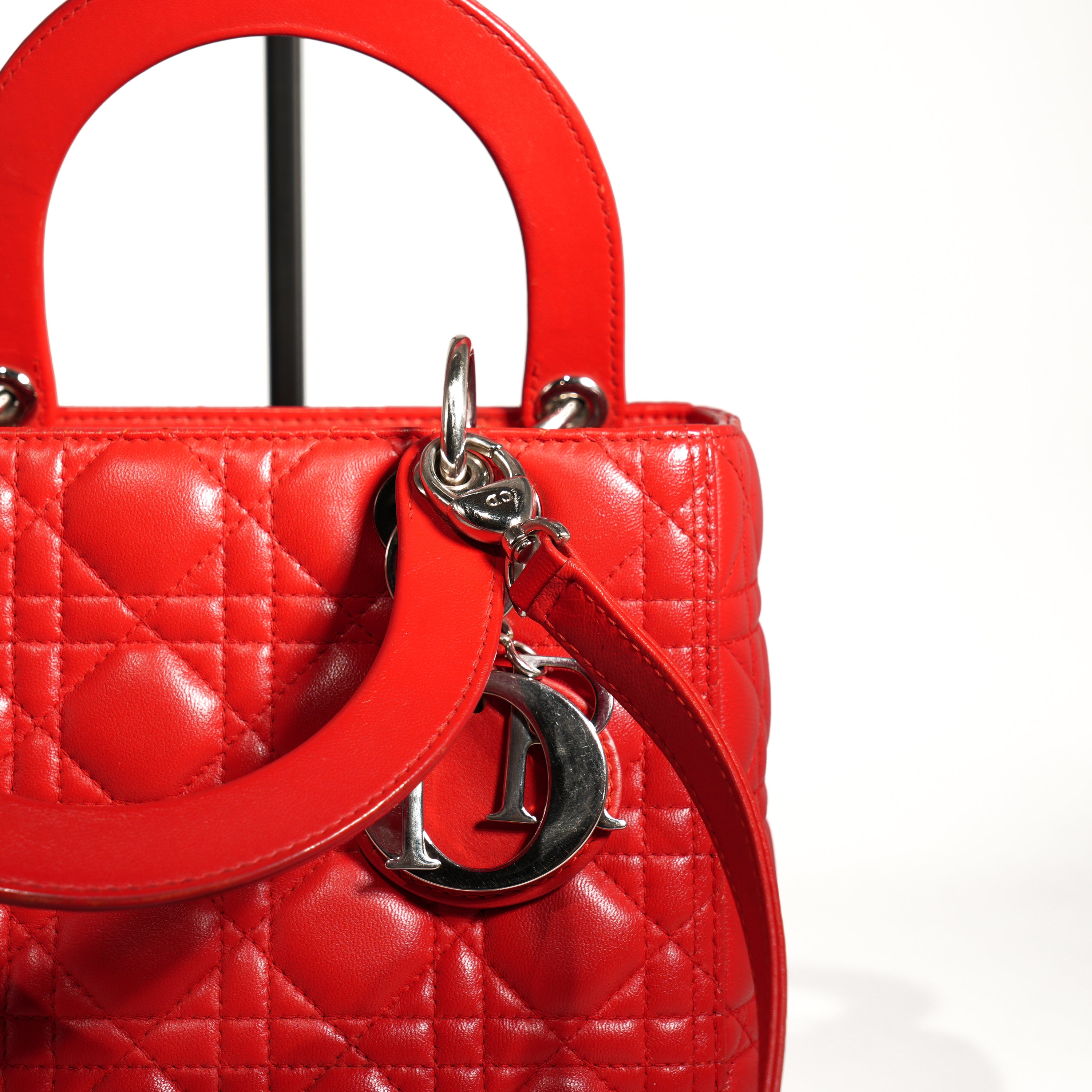Lady Dior Media in Pelle