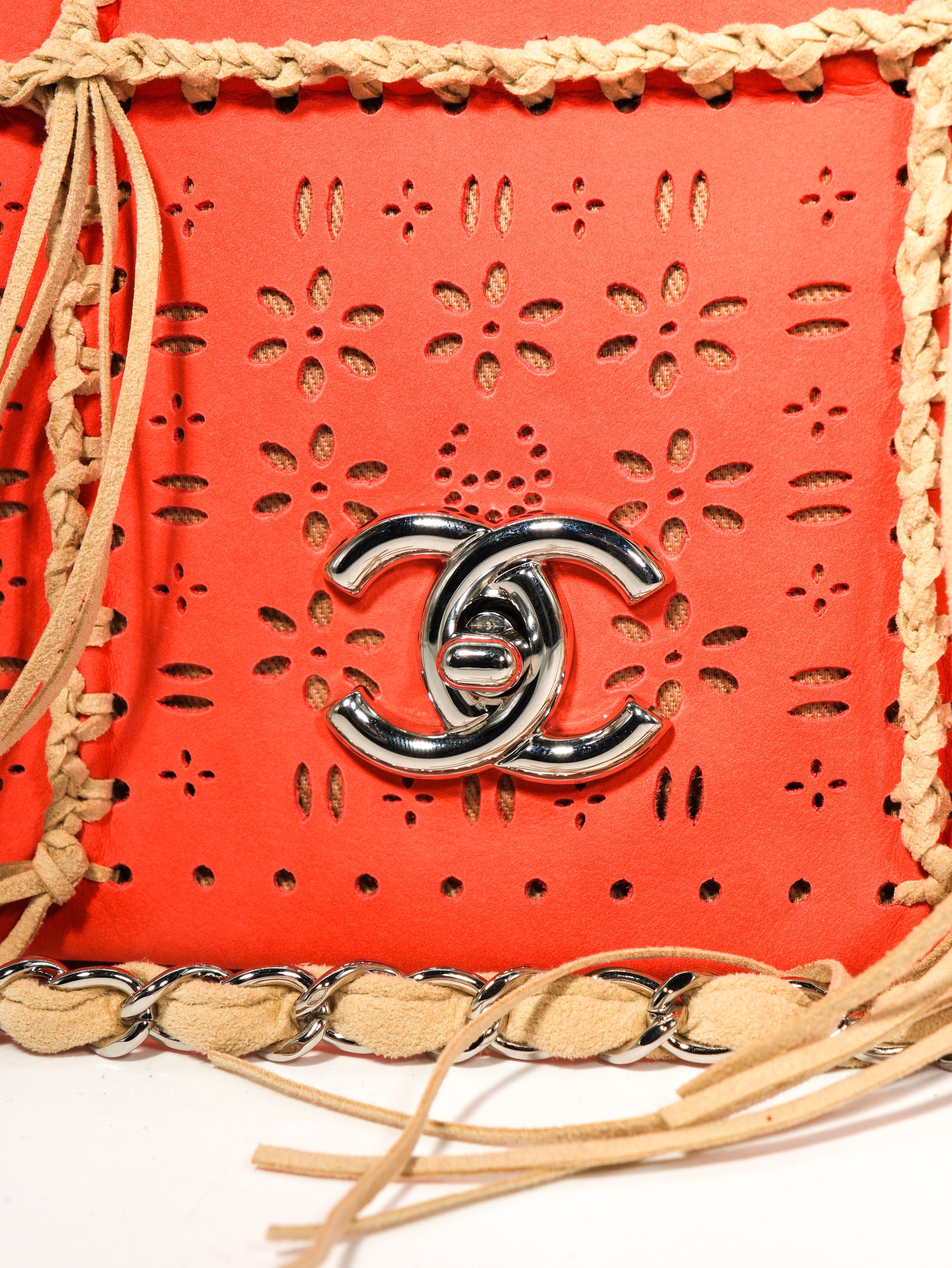 Chanel Fringe Flap Suede