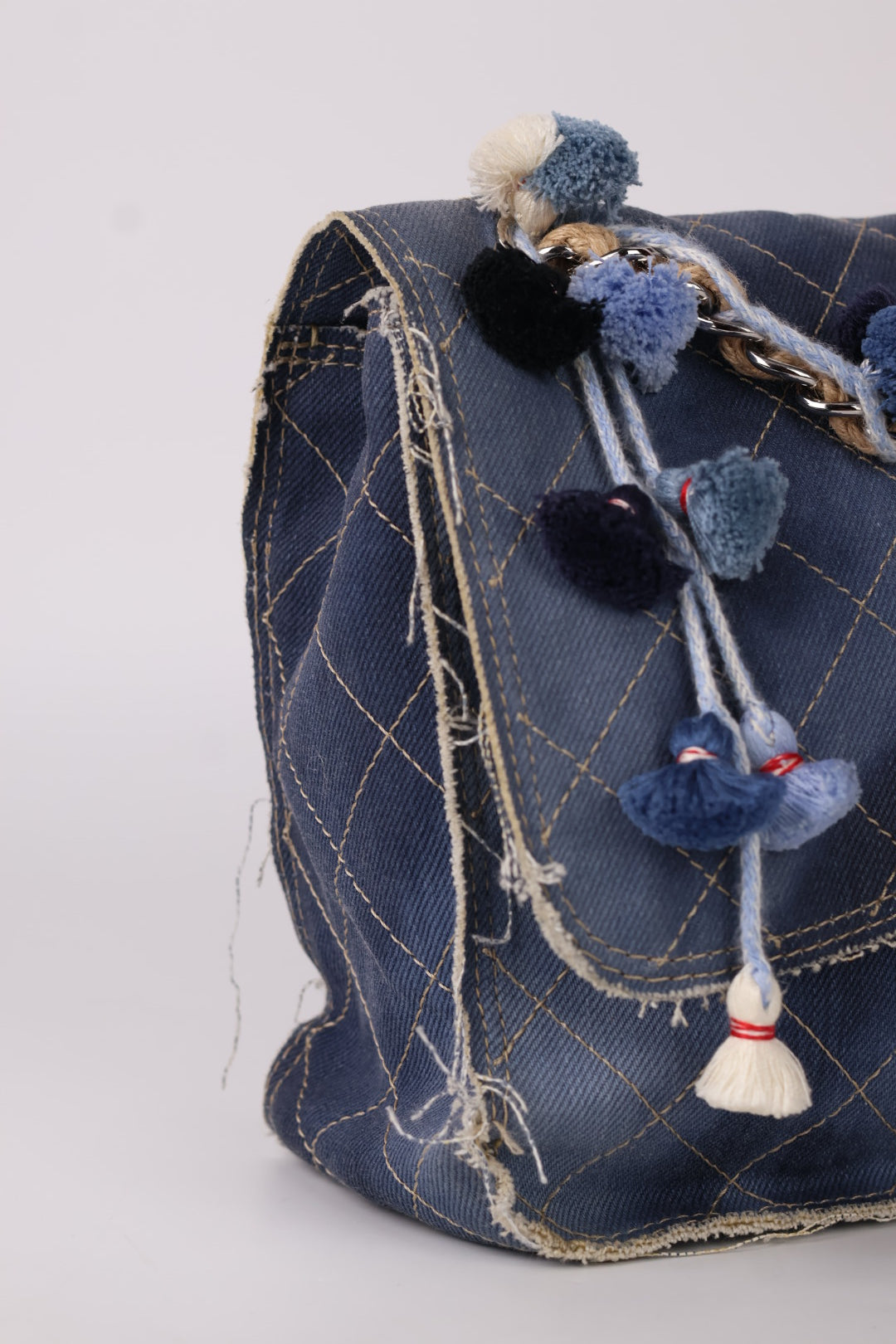 Chanel Timeless Pom Pom Denim Paris-Dubai